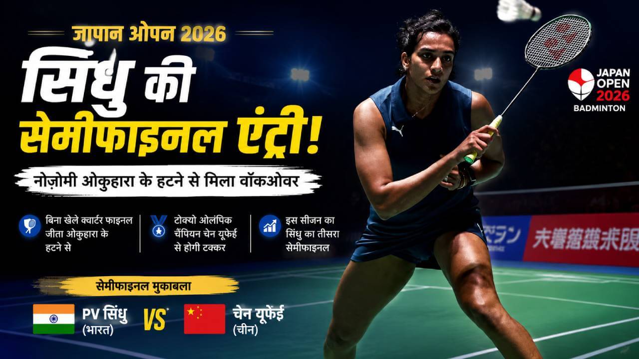 जापान ओपन में सिंधु की सेमीफाइनल एंट्री: बिना खेले मिला वॉकओवर, अब ओलंपिक चैंपियन चेन यूफेई से होगा महामुकाबला