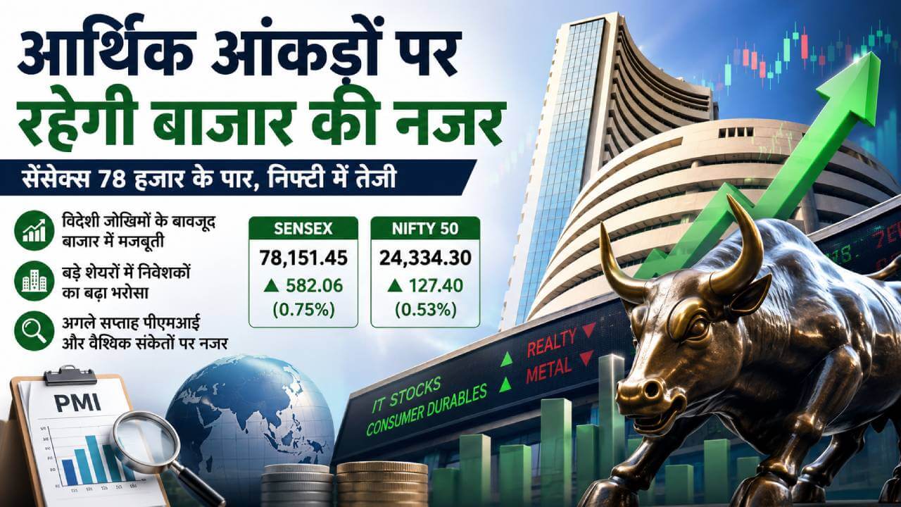 सेंसेक्स-निफ्टी की अगली चाल किस ओर? अगले हफ्ते पीएमआई और ग्लोबल फैक्टर्स पर टिकी बाजार की नजर