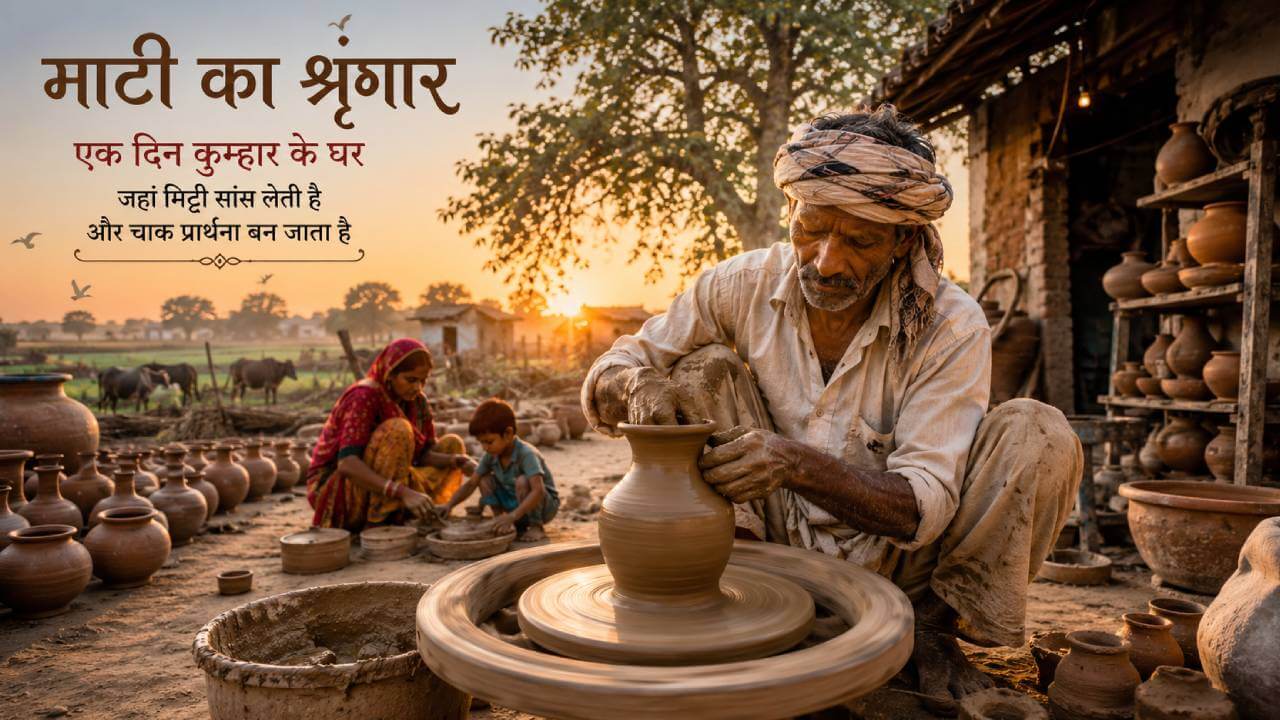 एक दिन कुम्हार के घर : जहां मिट्टी सांस लेती है और चाक प्रार्थना बन जाता है