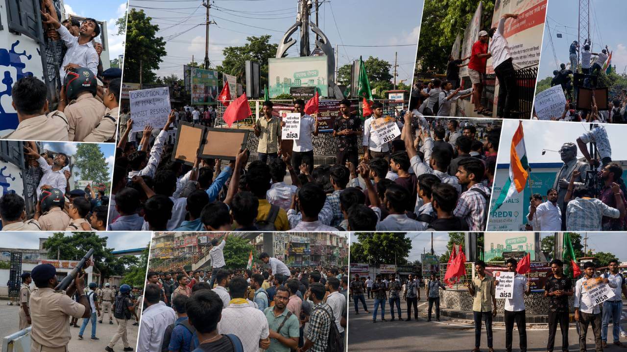 नीट पेपर लीक पर बिहार बंद का असर: पटना में बवाल, टावर पर चढ़े प्रदर्शनकारी; तेजप्रताप यादव हिरासत में