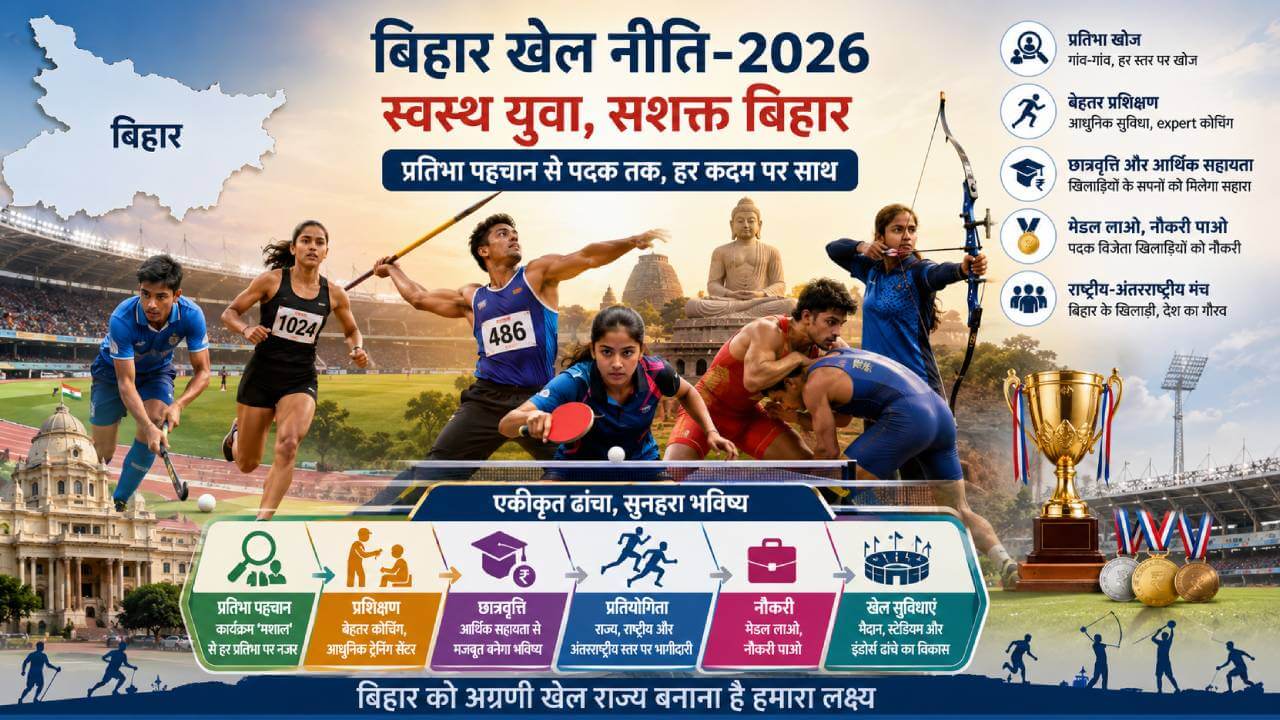 बिहार को अग्रणी खेल राज्य बनाने की तैयारी, खेल नीति-2026 को मिली मंजूरी