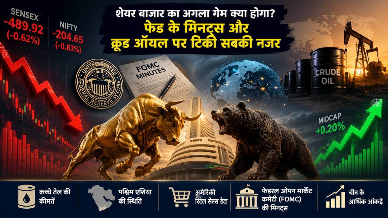 शेयर मार्केट का अगला गेम क्या होगा? फेड के मिनट्स और क्रूड ऑयल पर टिकी सबकी नजर