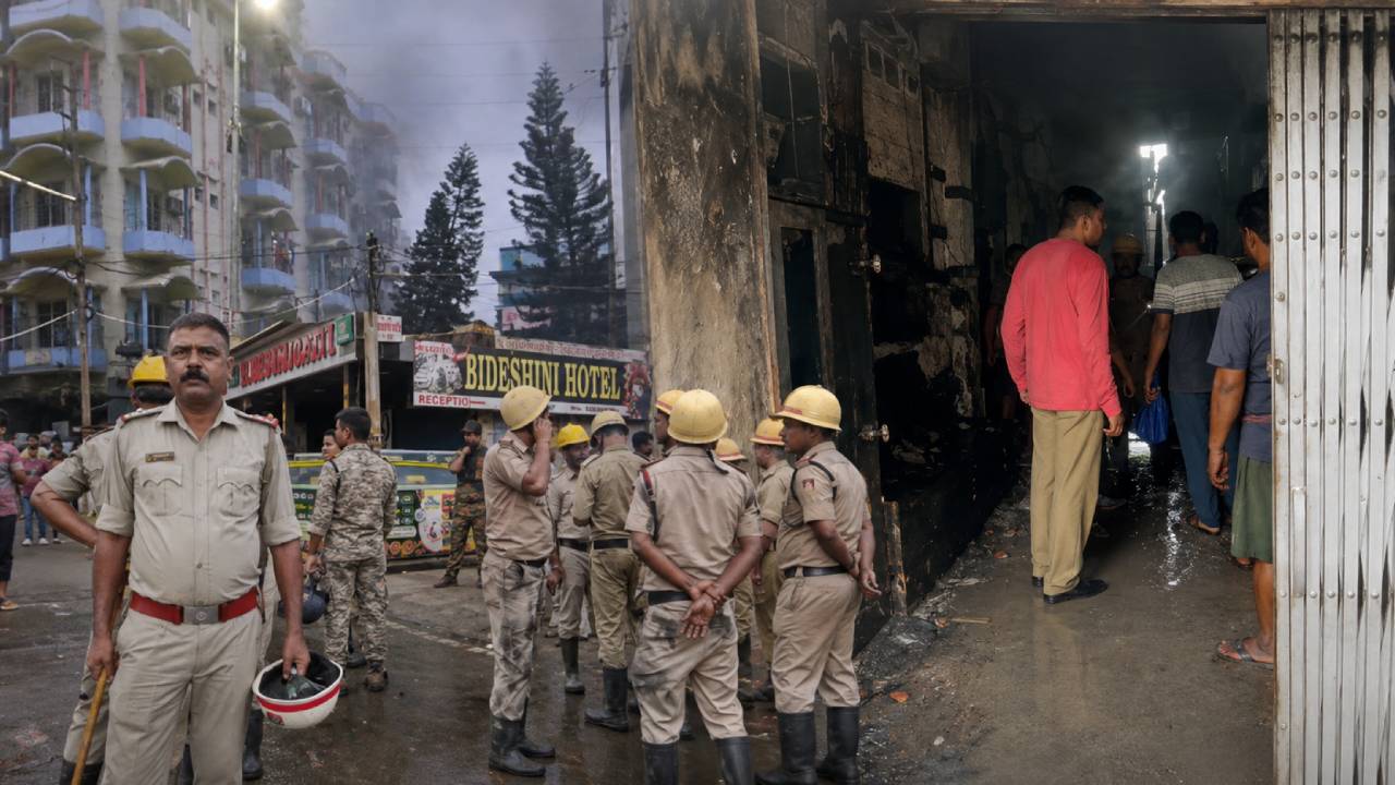 तारापीठ के होटल में तड़के लगी भीषण आग, 7 श्रद्धालुओं की मौत