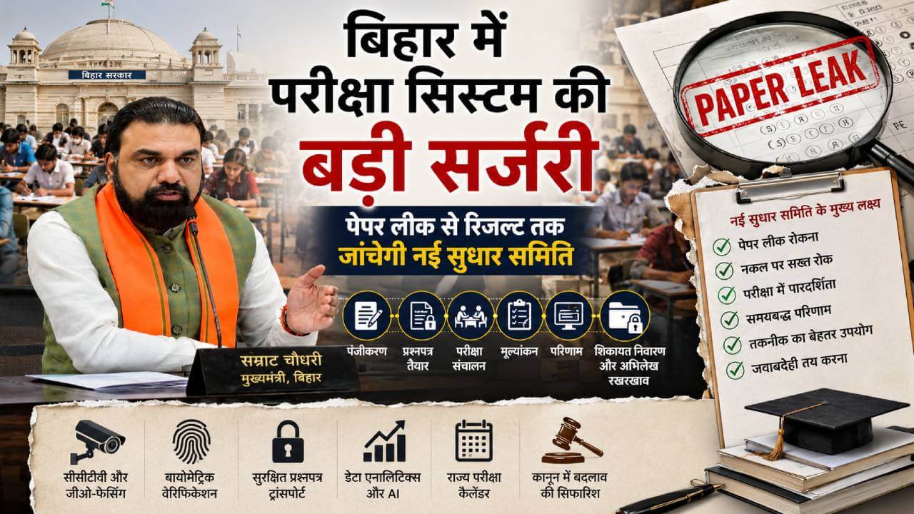 बिहार में परीक्षा सिस्टम की बड़ी सर्जरी: पेपर लीक से रिजल्ट तक जांचेगी नई सुधार समिति