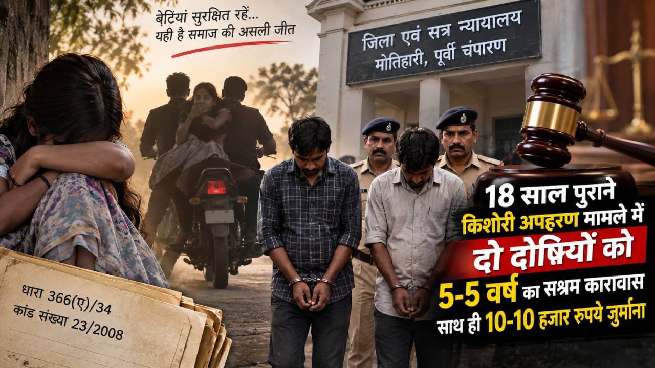 किशोरी के अपहरण मामले में दो दोषियों को पांच-पांच साल की सजा