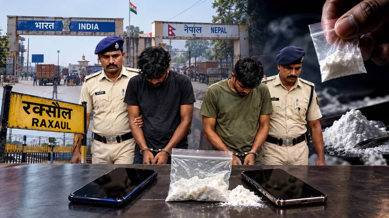 पूर्वी चंपारण में नशे के कारोबार पर पुलिस की दबिश, 5.09 ग्राम स्मैक के साथ दो गिरफ्तार