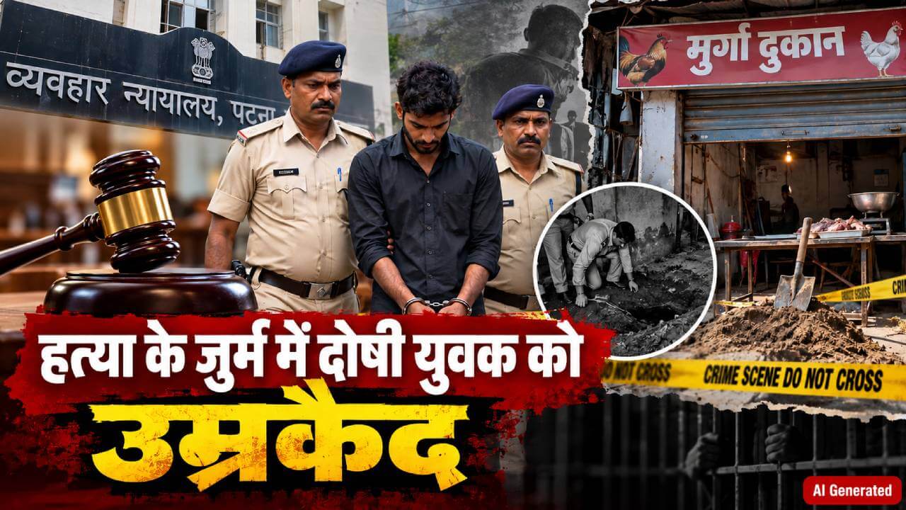 पटना: हत्या के जुर्म में दोषी युवक को उम्रकैद 