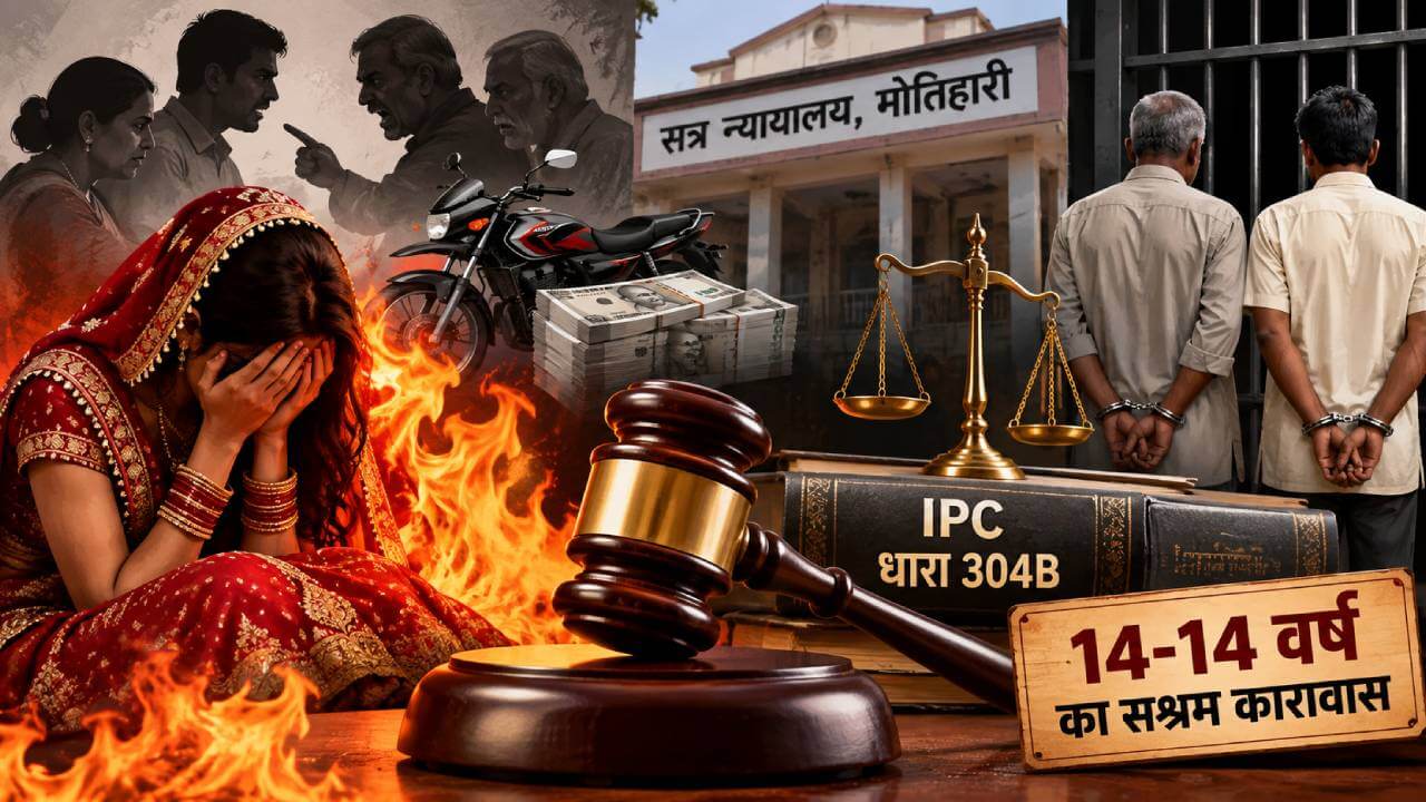 पूर्वी चंपारण: दहेज हत्या मामले में दोषी पति और ससुर को 14-14 साल की सजा