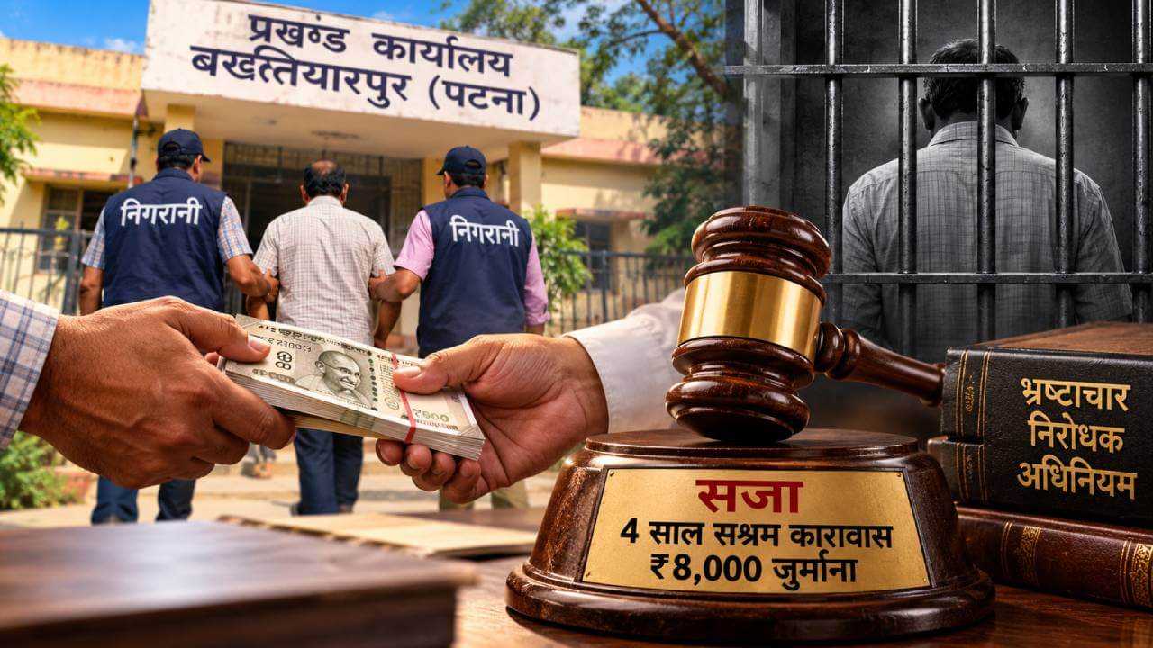 रिश्वत के जुर्म प्रखंड सांख्यिकी पर्यवेक्षक को सजा