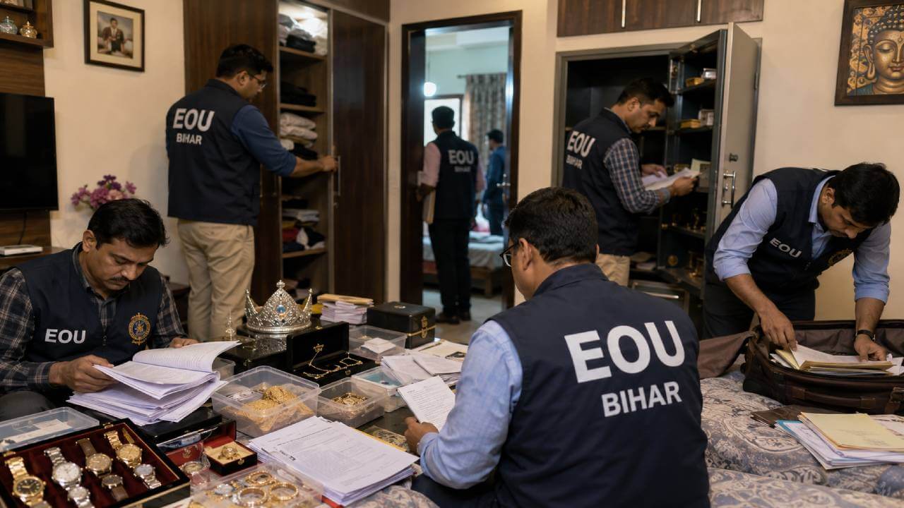 सासाराम के इंजीनियर पर ईओयू का शिकंजा, पटना से गांव तक 6 ठिकानों पर छापेमारी; करोड़ों की संपत्ति खंगाली
