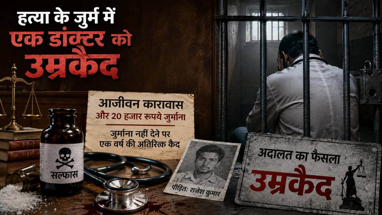 हत्या के जुर्म में एक डॉक्टर को उम्रकैद