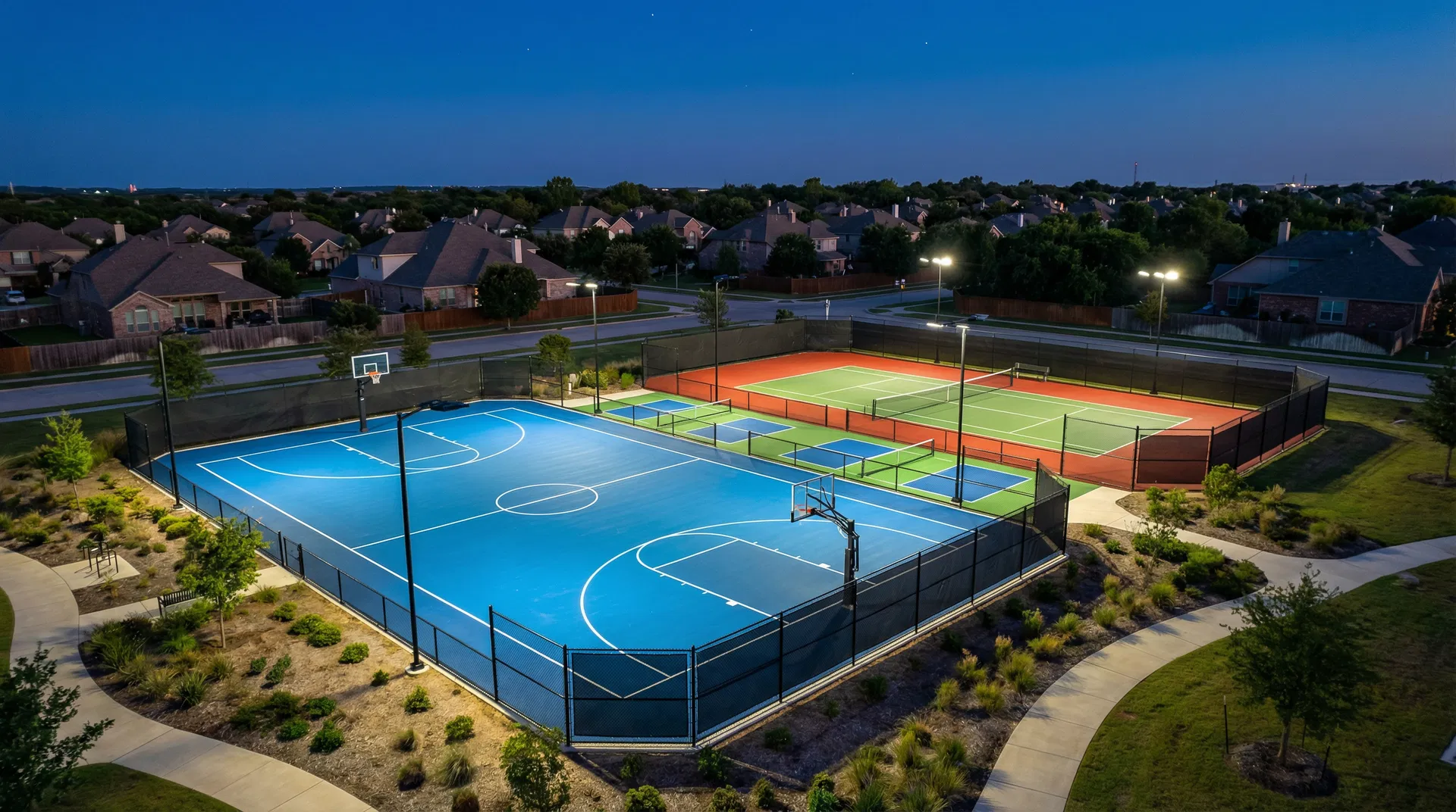 Multi-Game Courts — detail