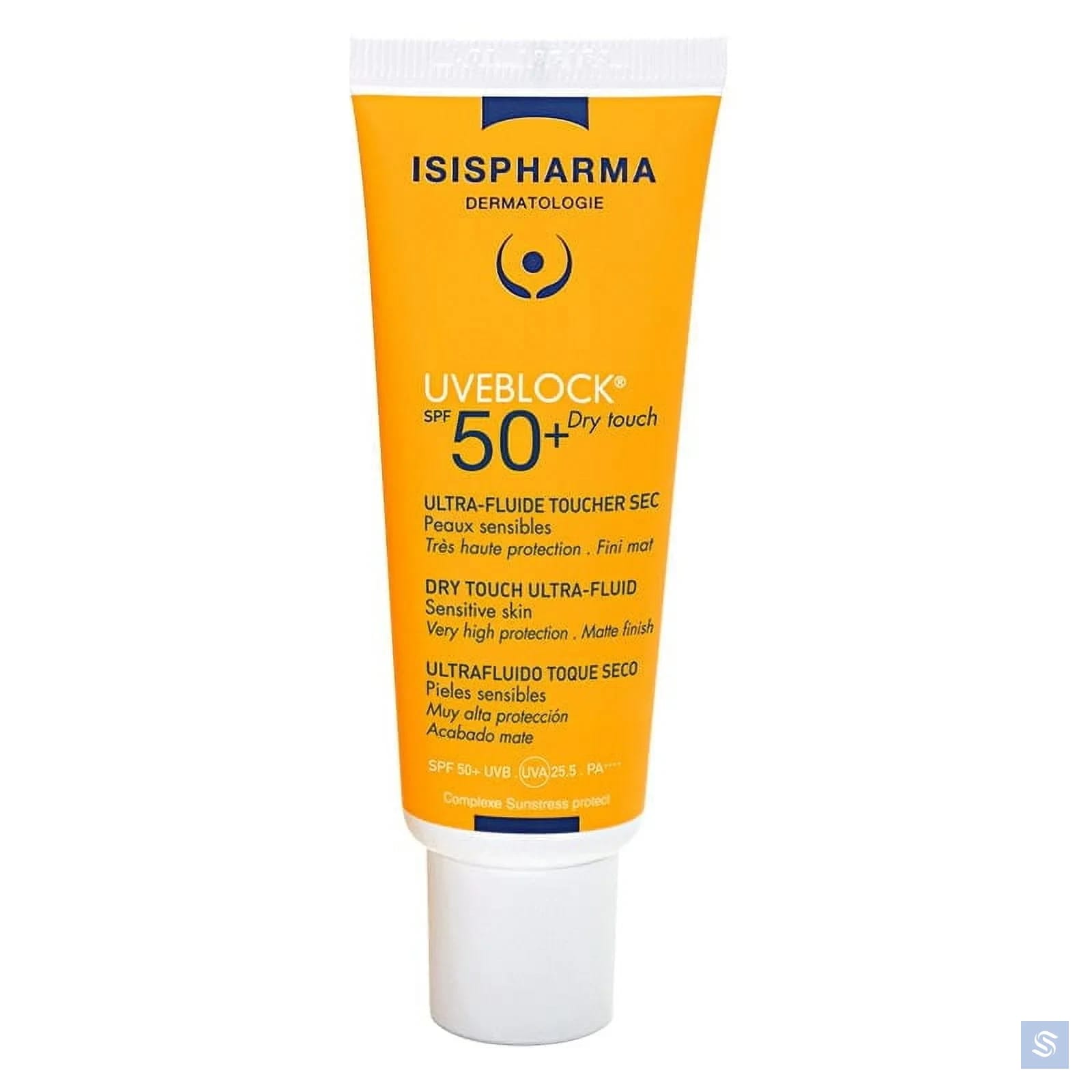 إيزيس فارما يوفي بلوك SPF 50 دراي تاتش كريم ملون فاتح، حماية عالية جداً من الشمس - عبوة واحدة