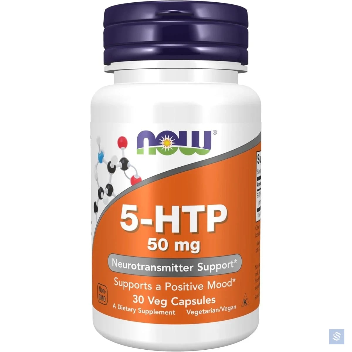 ناو فودز 5-HTP لدعم المزاج والنوم، مكمل حمض أميني، 50 ملغ - 30 كبسولة