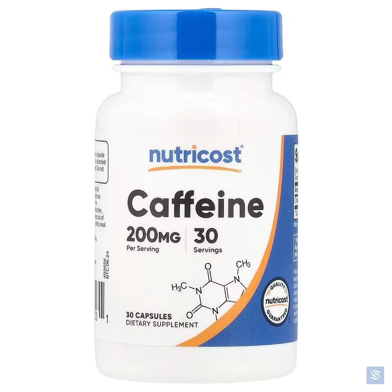 نوتريكوست كافيين لزيادة الطاقة والتركيز الذهني، كبسولات، 200 ملغ - 30 كبسولة