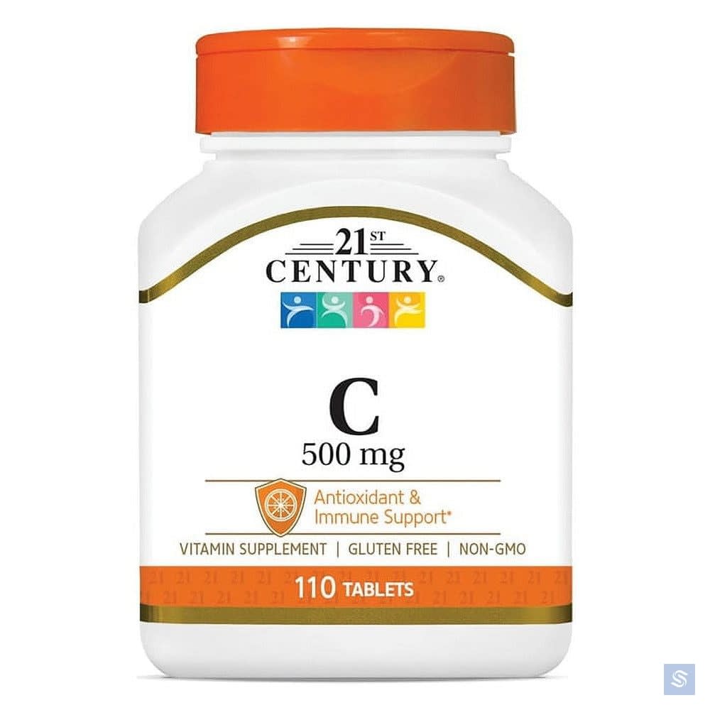توينتي فيرست سينتشري فيتامين سي لدعم المناعة ومضاد للأكسدة، أقراص، 500 ملغ - 110 قرص