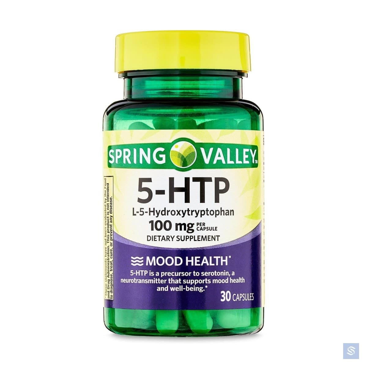 سبرينج فالي 5-HTP لدعم المزاج الإيجابي والاسترخاء، كبسولات - 30 كبسولة