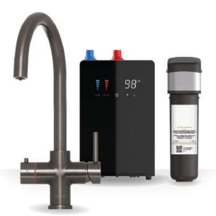 Brewmaster Gunmetal 4-1 swan tap with digital tank