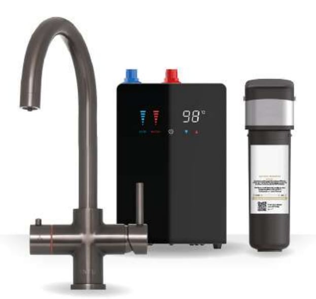 Brewmaster Gunmetal 4-1 square tap with digital tank