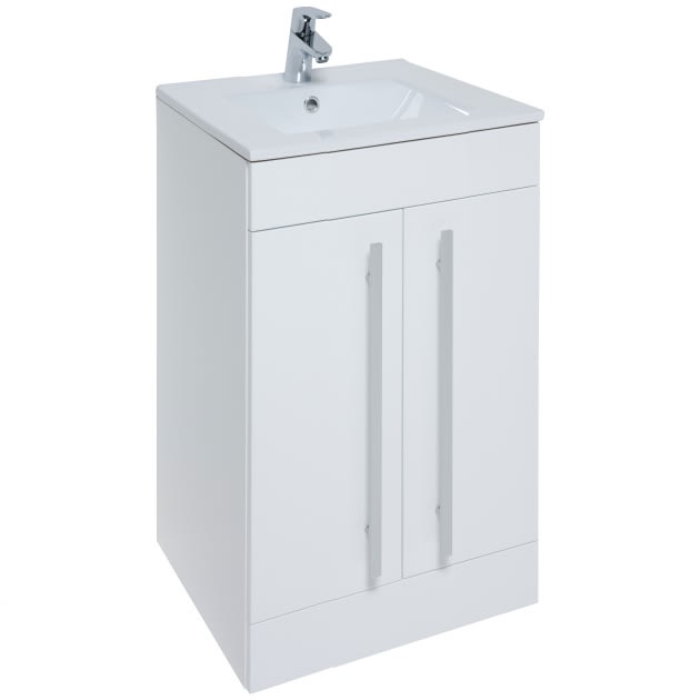 Purity 390. 500mm 2 Door Floor Standing Unit White