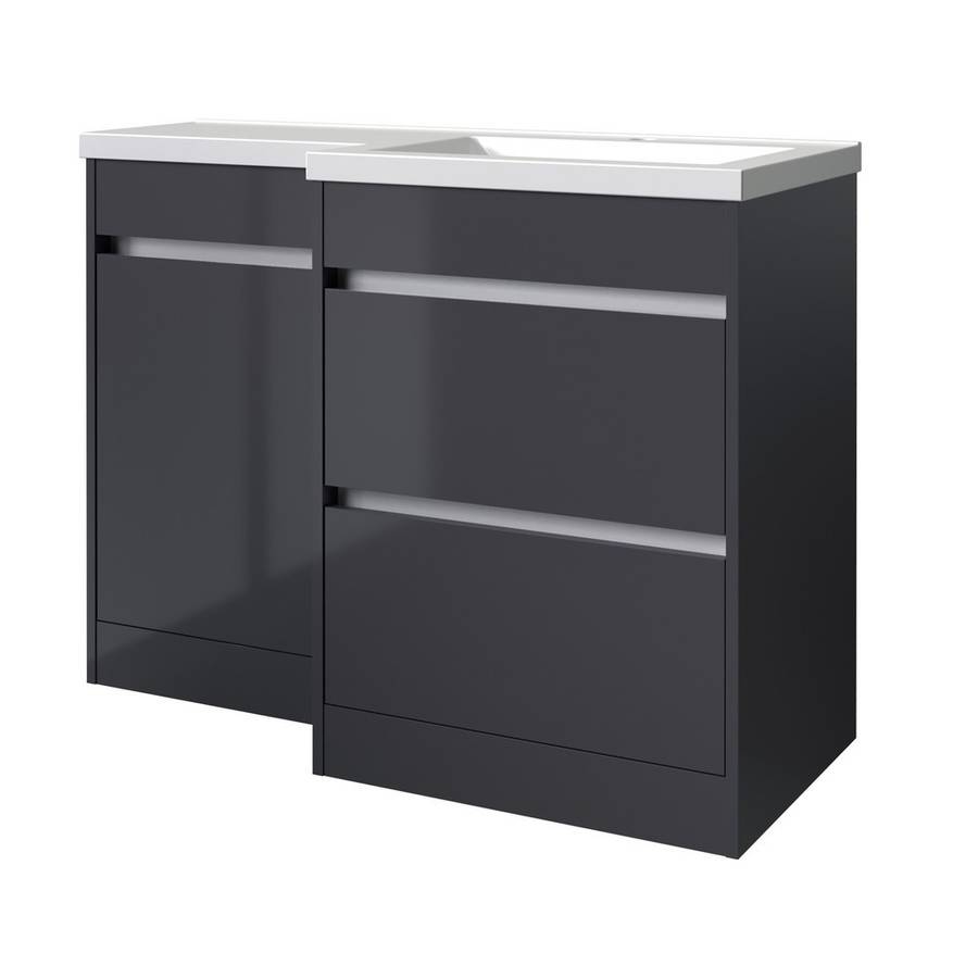 City Matrix WC Unit Storm Grey Gloss