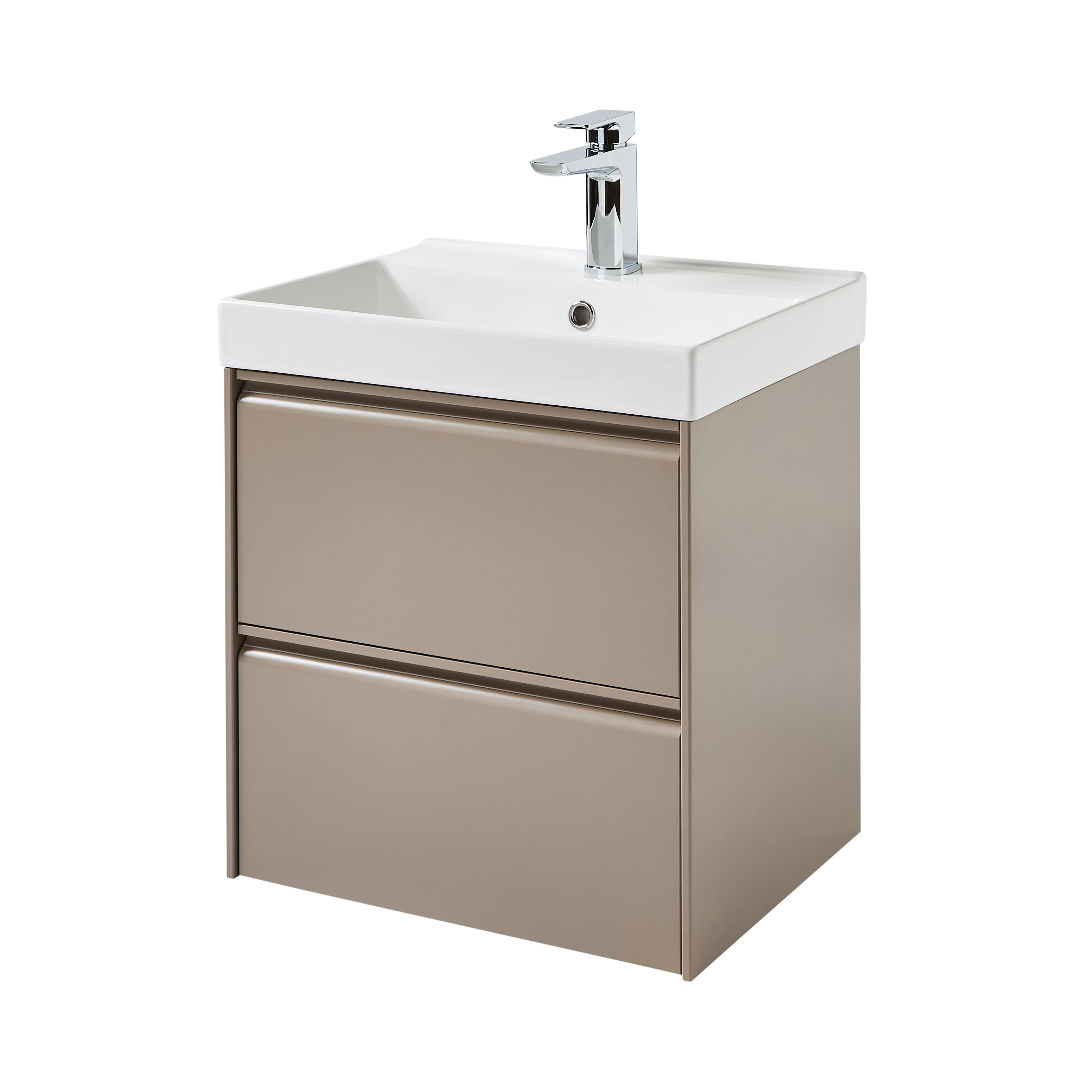 Moon 500mm 2 Drawer Wall Mounted Unit Cocoa