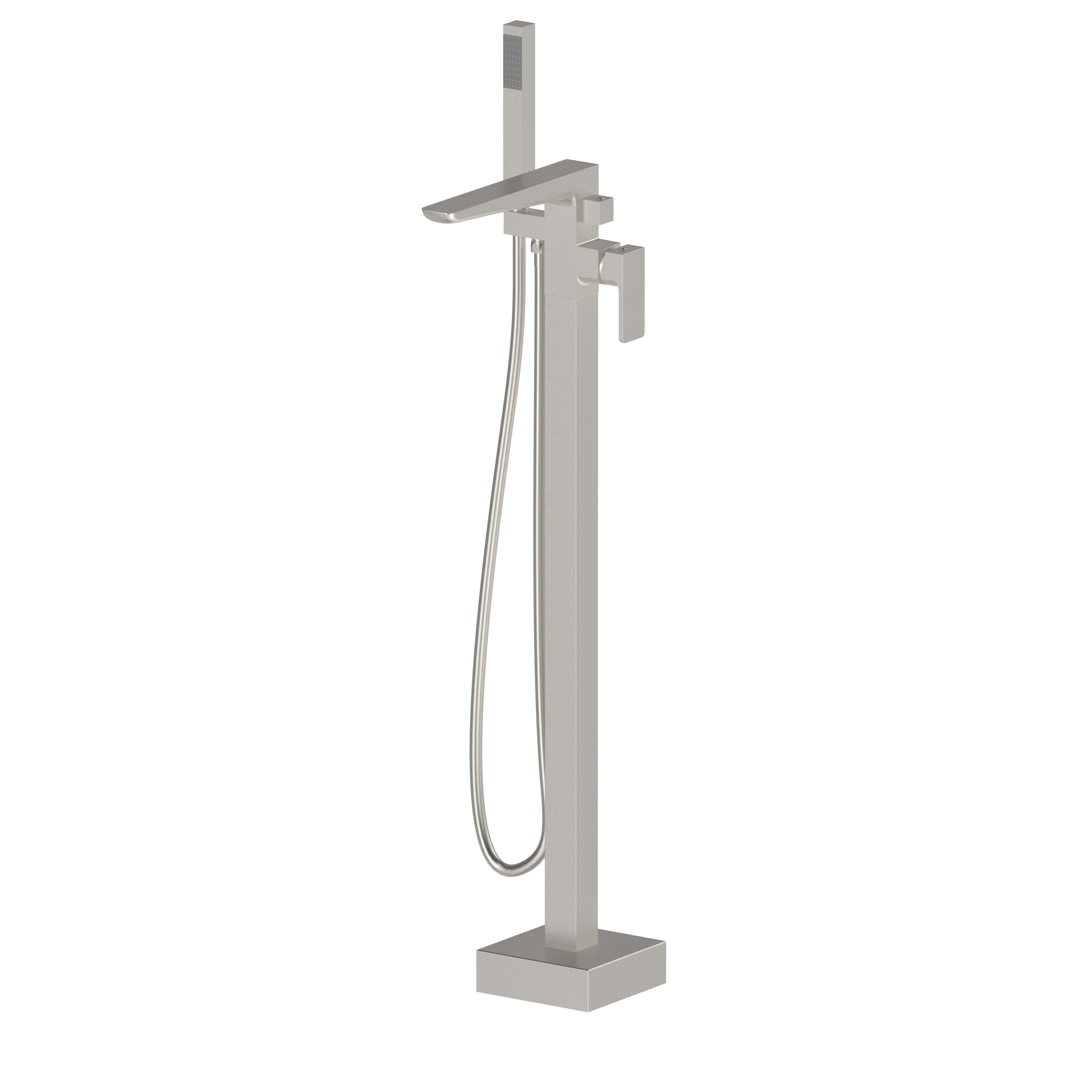 Kolt Freestanding Bath Shower Mixer Brushed Nickel