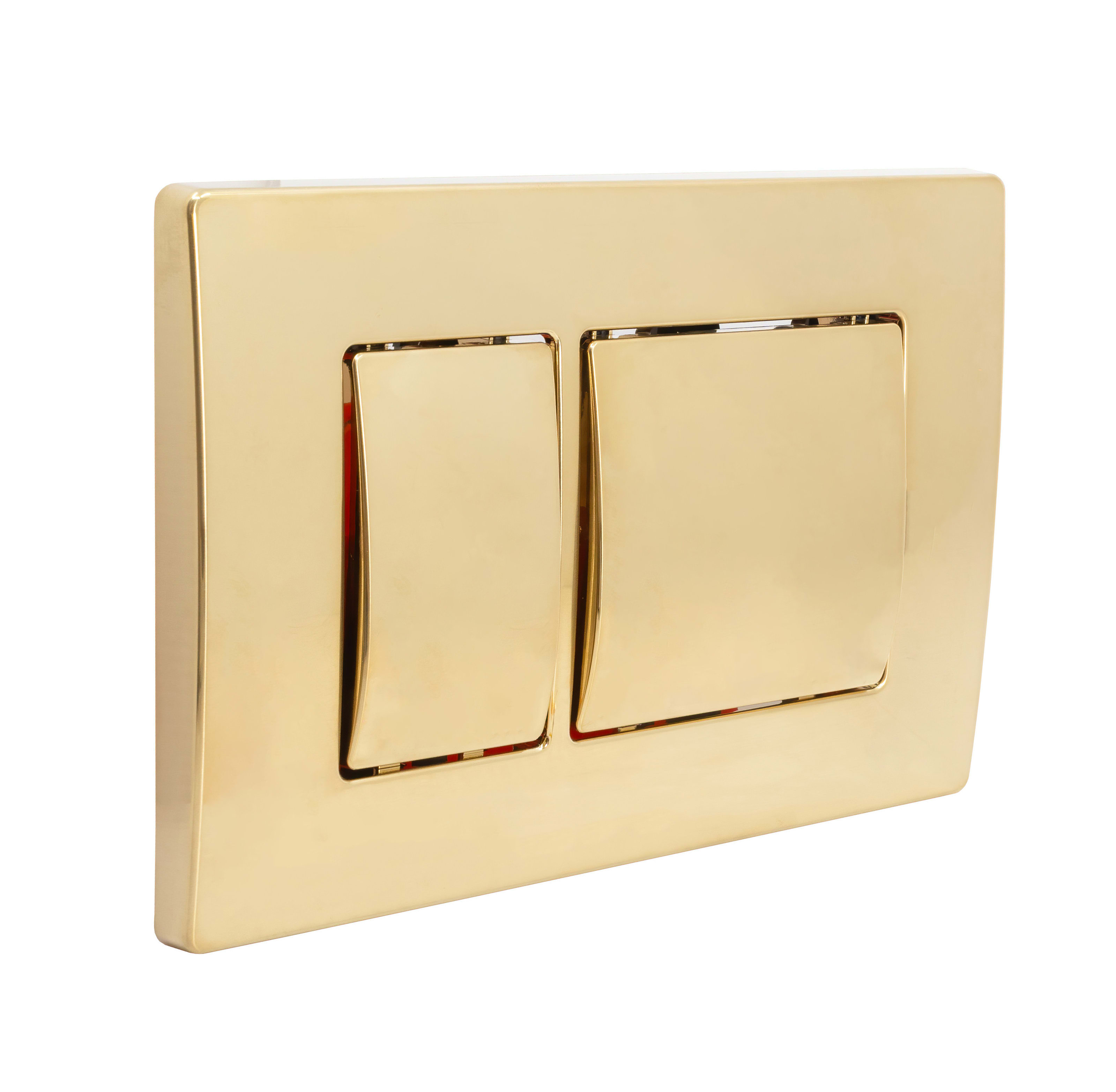 Keytec Brushed Brass Square Flushplate