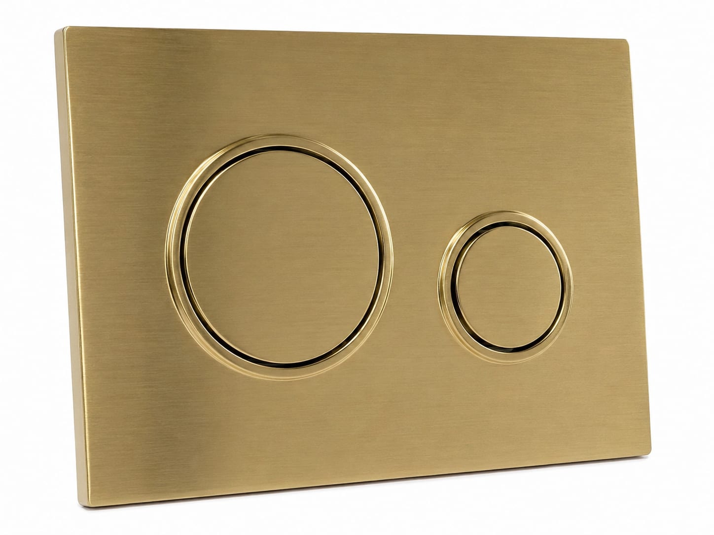 Keytec Brushed Brass Round Flushplate