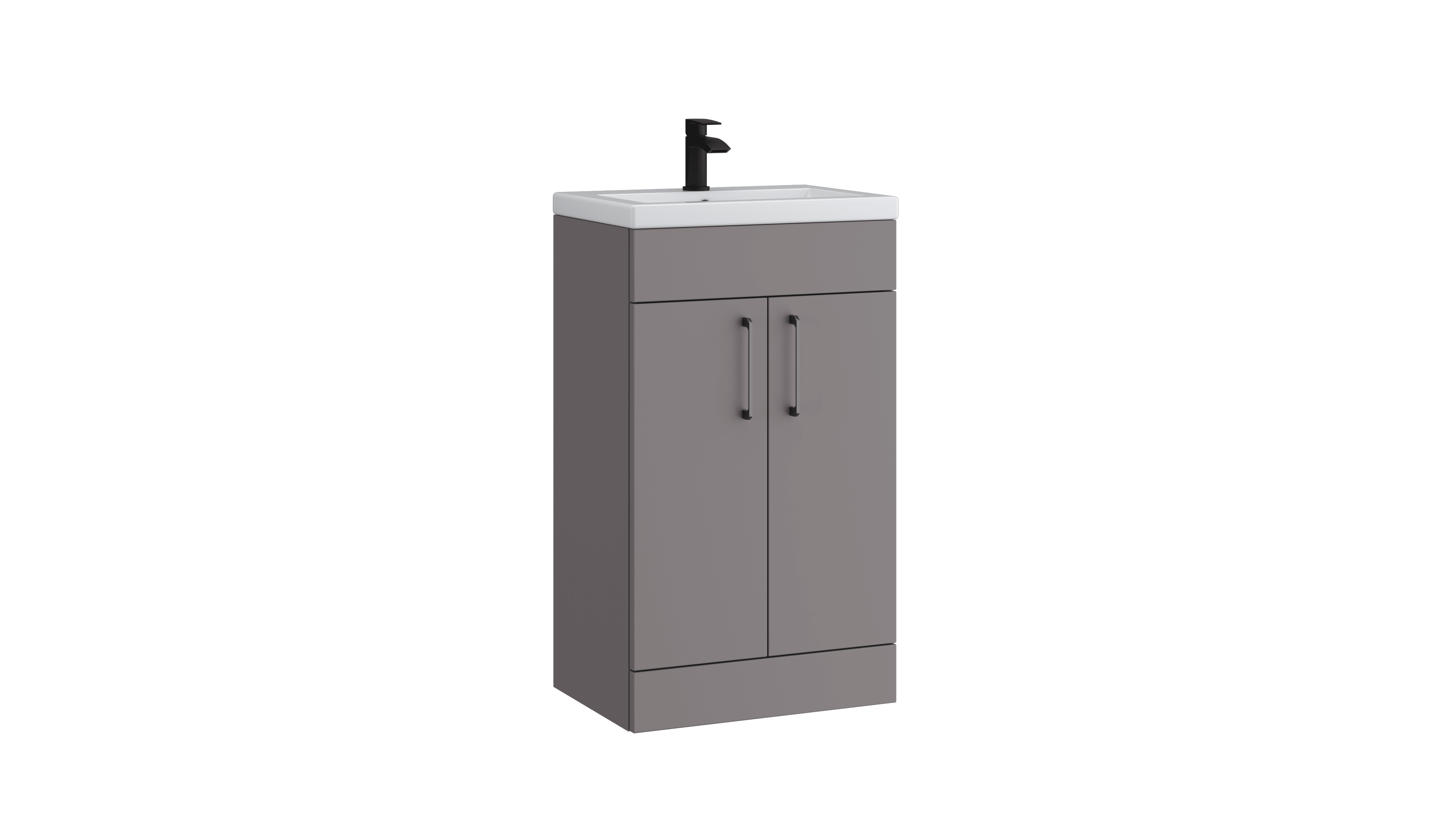 Dove 500mm 2 Door Floor Standing Unit Slate Grey