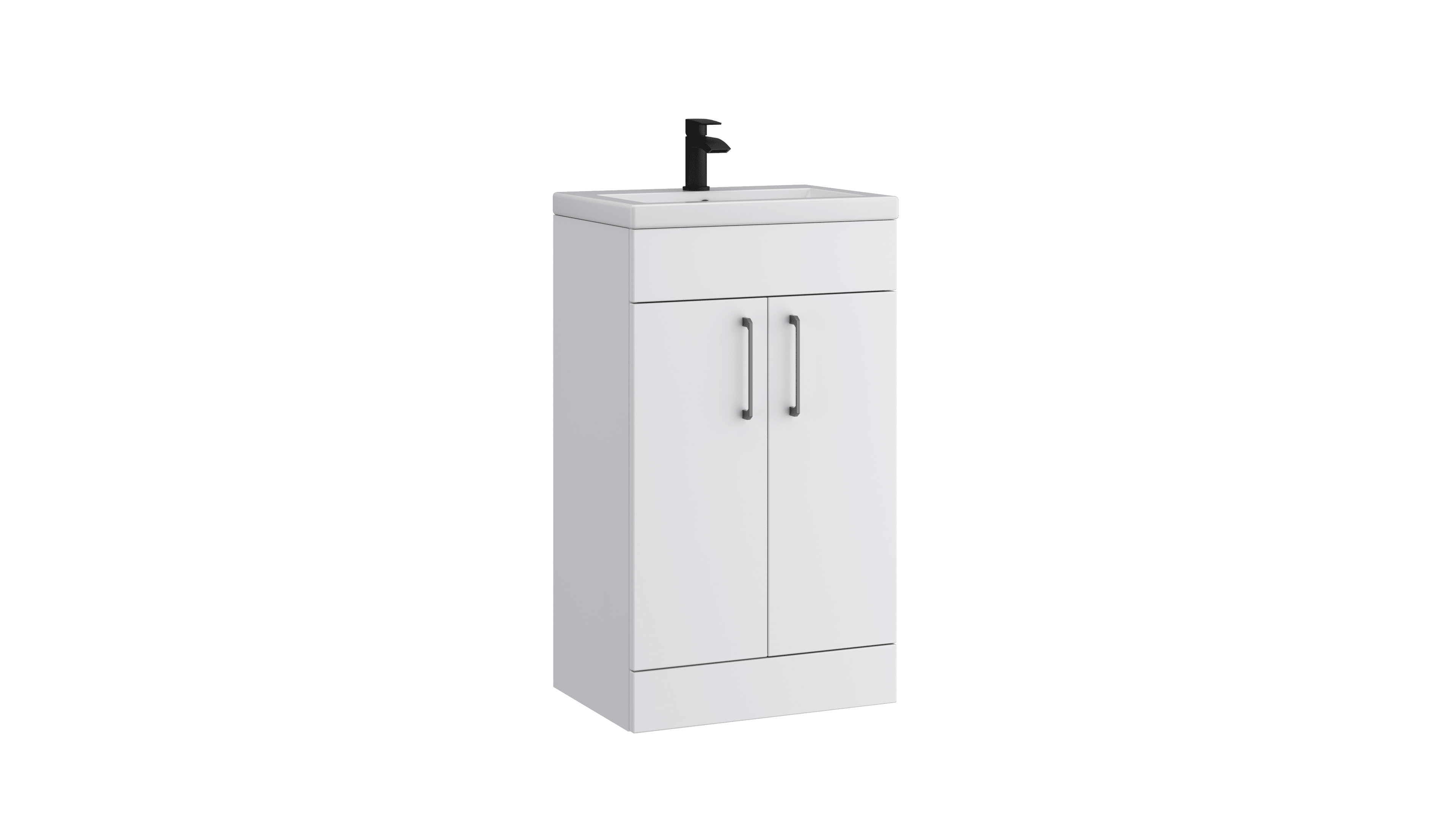 Dove 500mm 2 Door Floor Standing Unit Matt White
