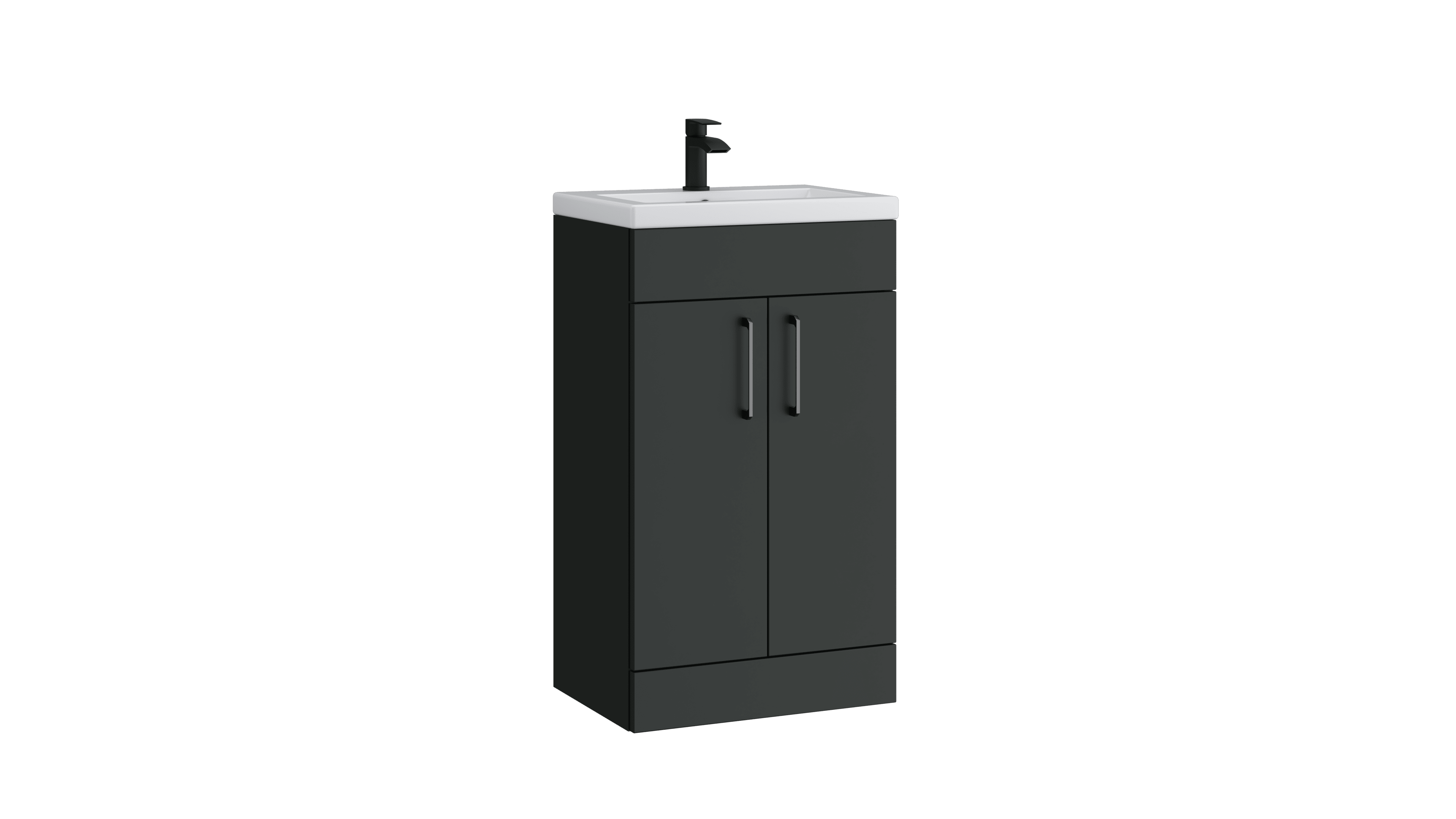 Dove 500mm 2 Door Slimline Unit Matt Anthracite