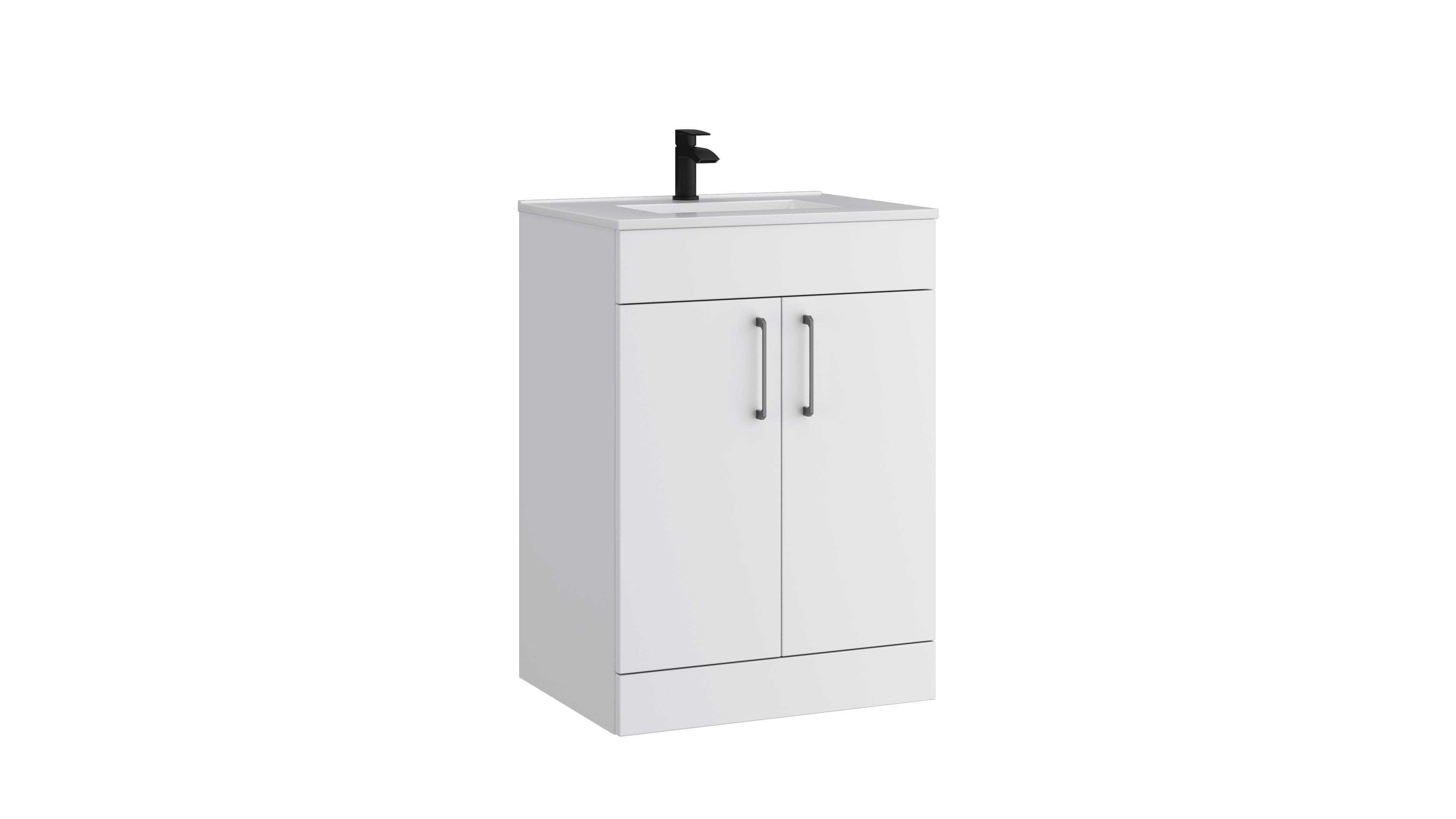 Dove 600mm 2 Door Floor Standing Unit Matt White