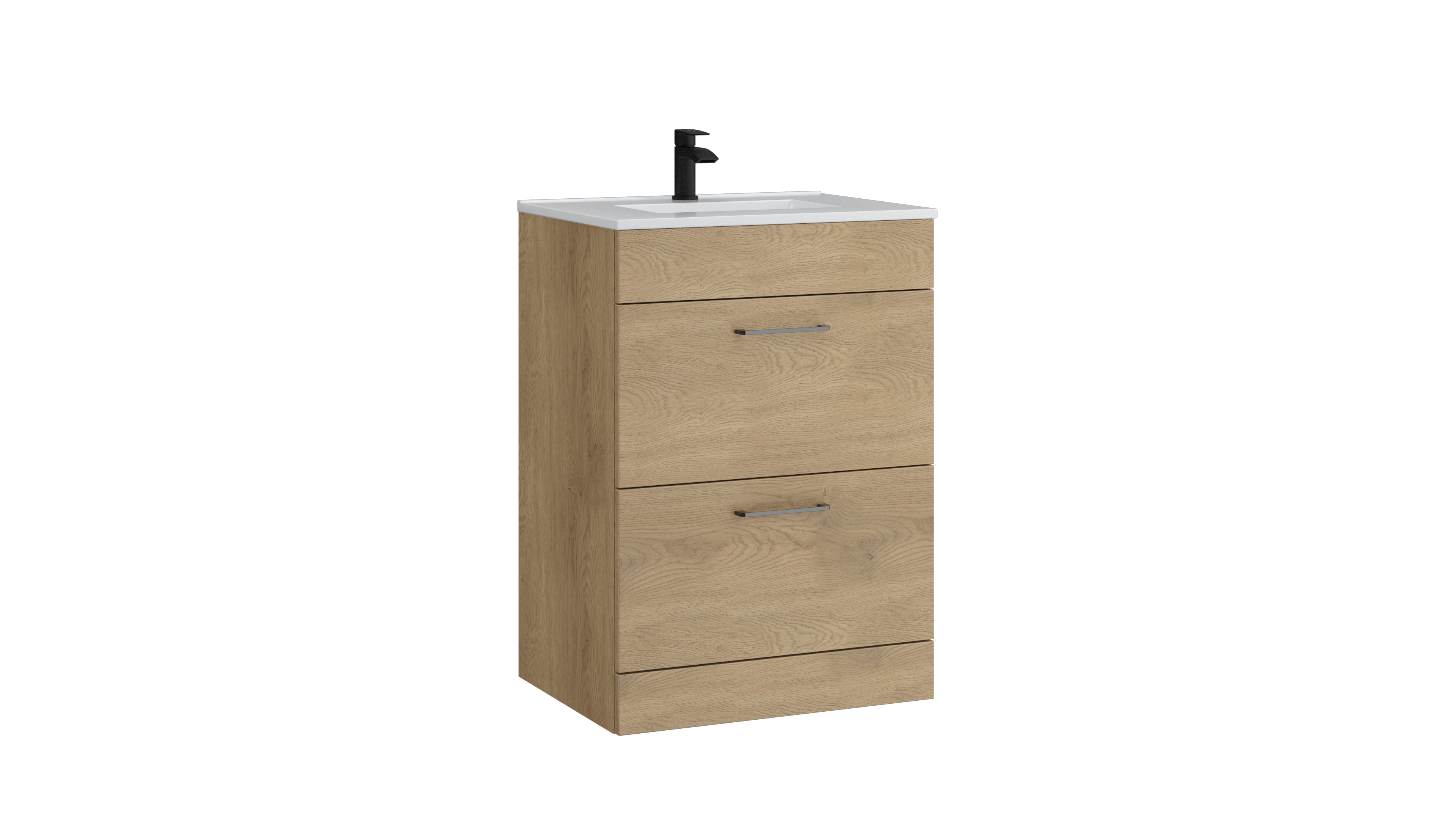 Dove 600mm 2 Drawer Floor Standing Unit Torro Oak