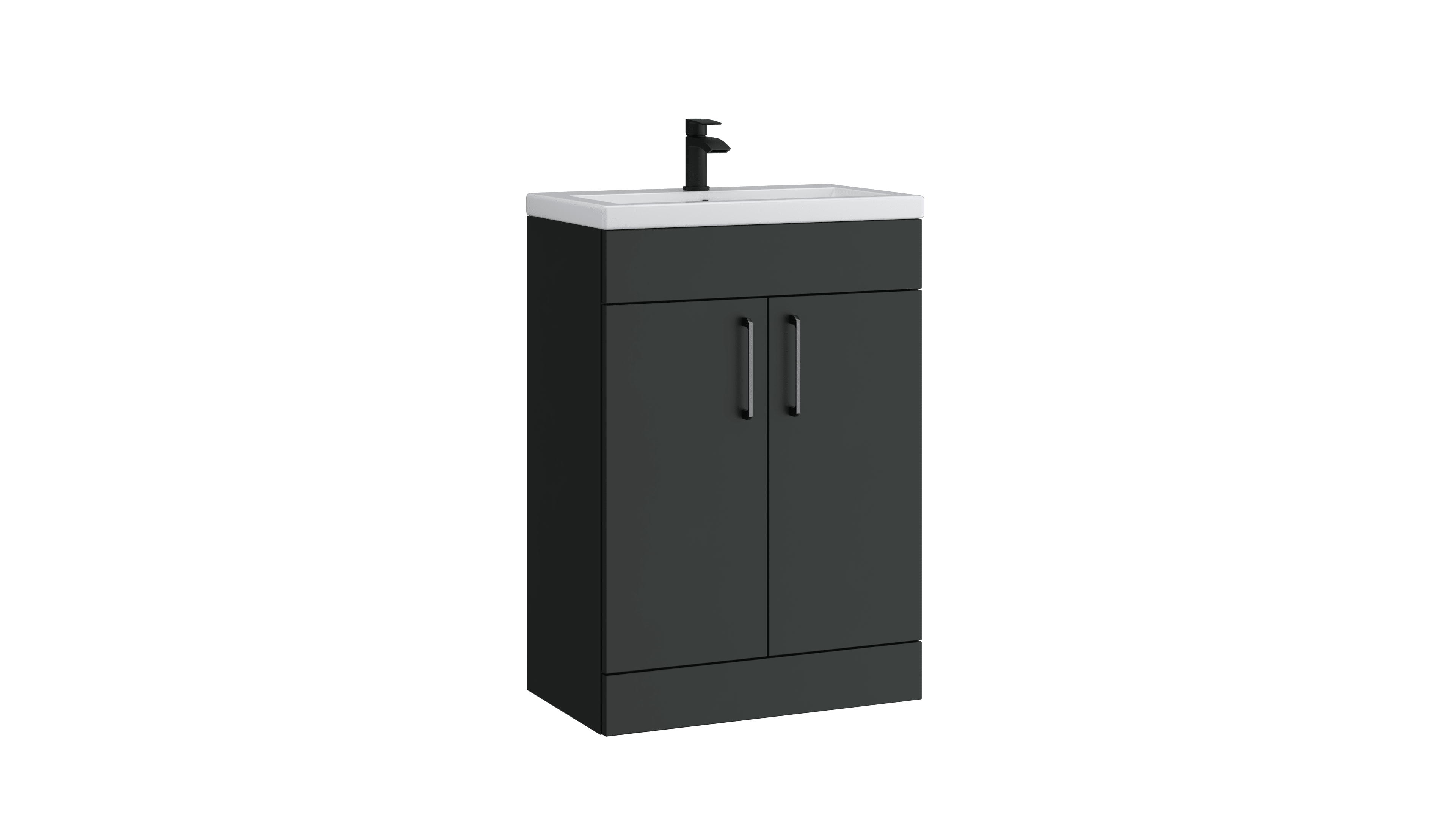 Dove 600mm 2 Door Slimline Unit Matt Anthracite