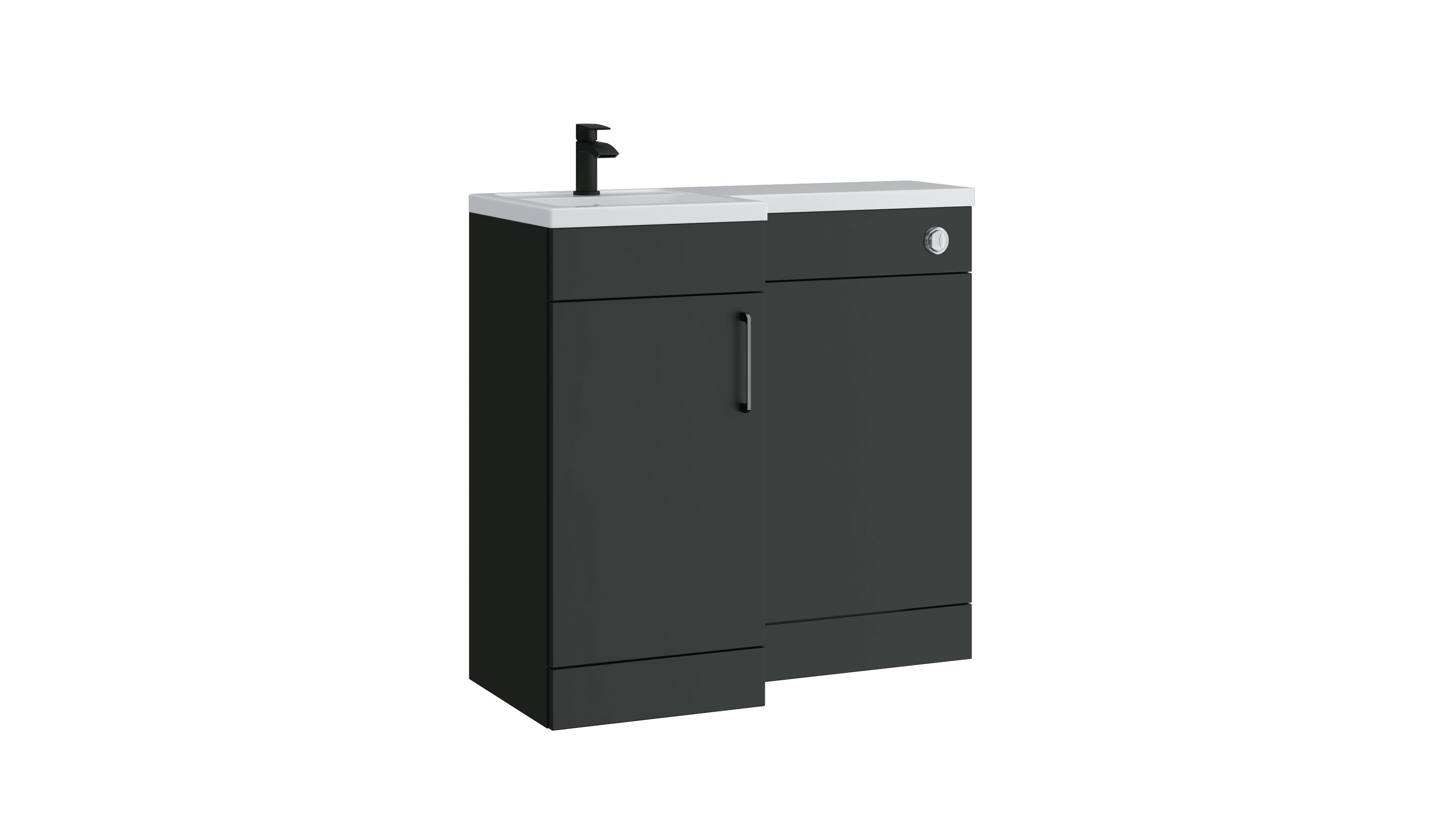 Dove L-Shape Door Unit Matt Anthracite