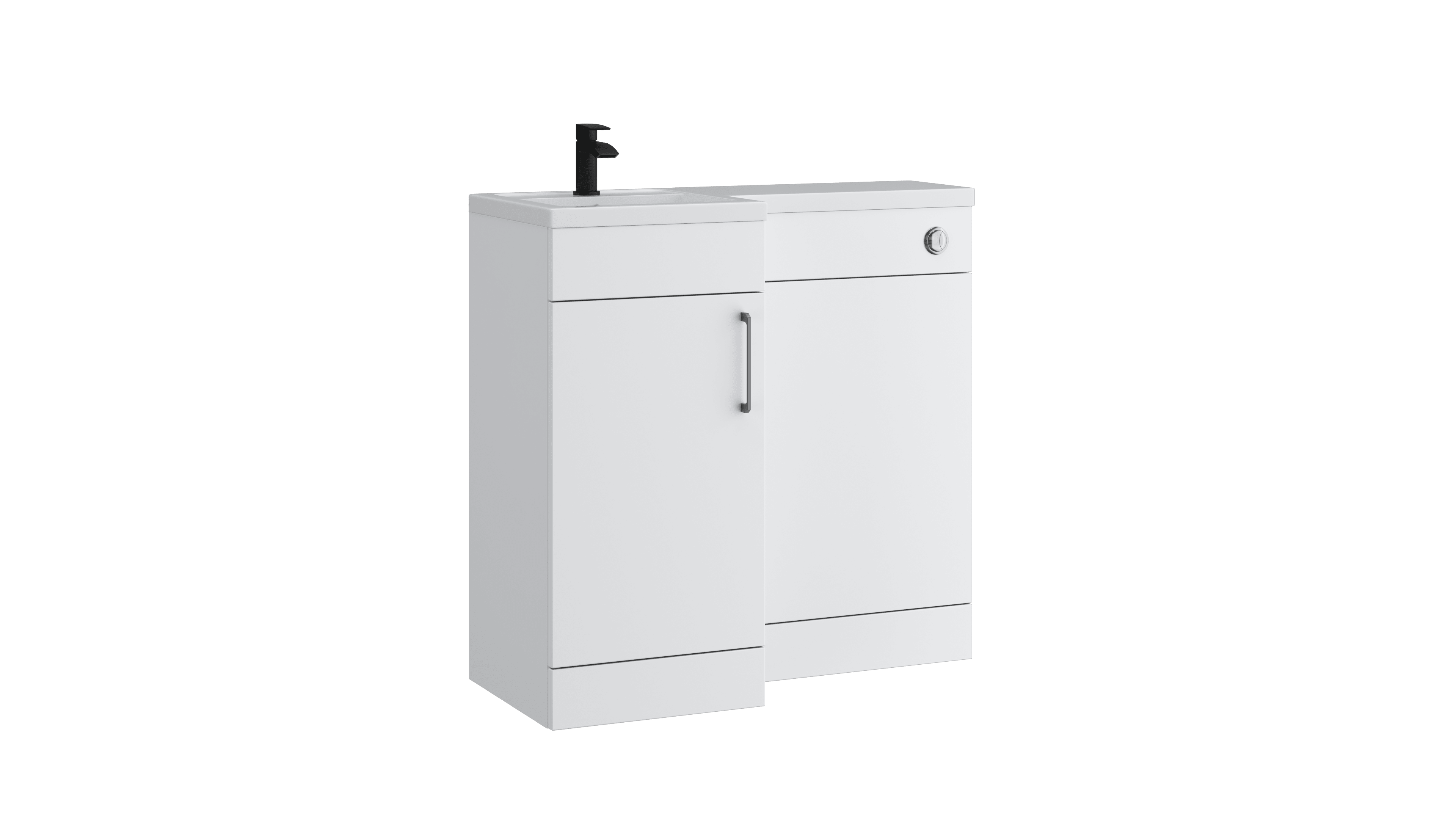 Dove L-Shape Door Unit Matt White