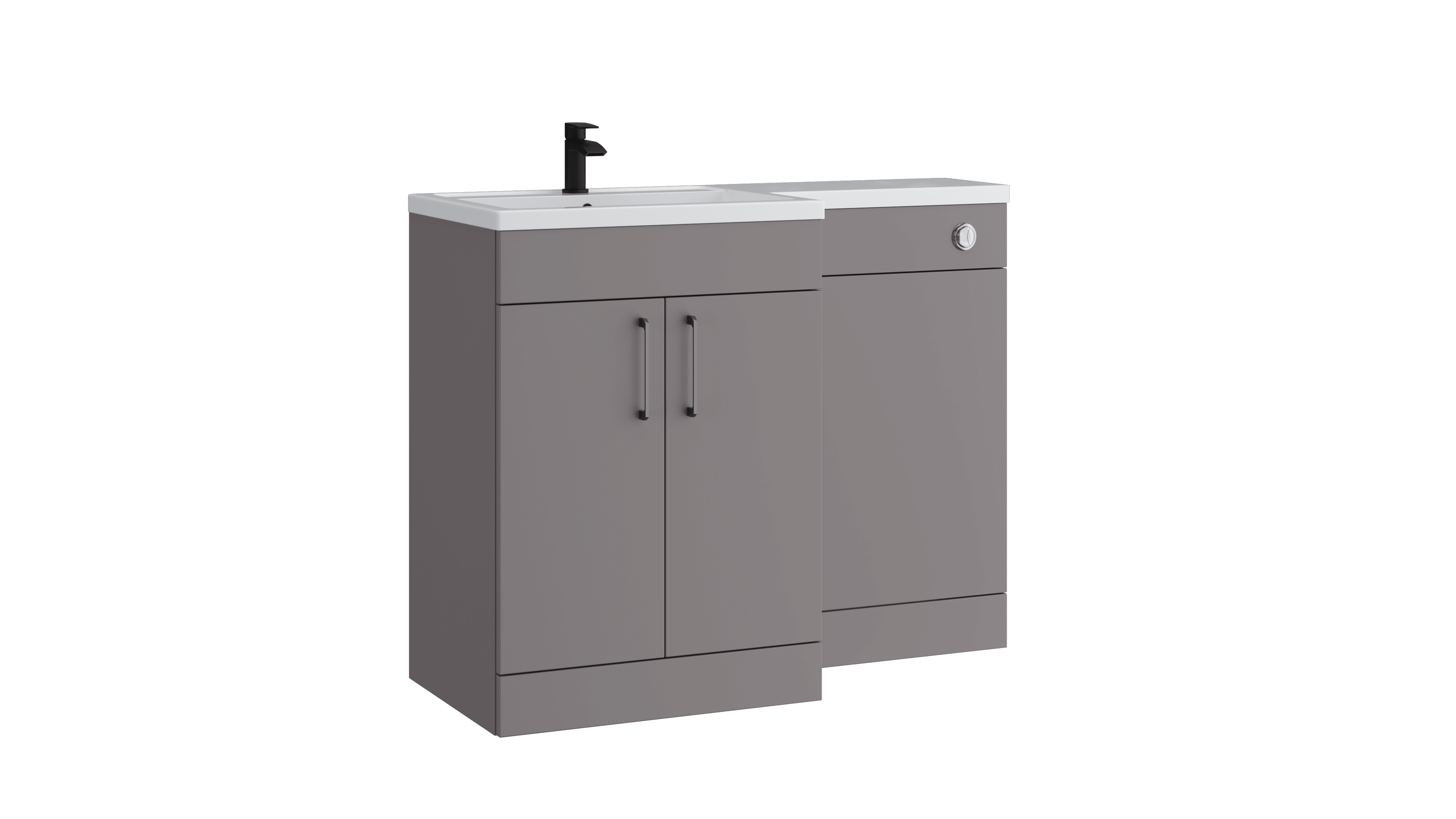 Dove L-Shape WC Unit Slate Grey