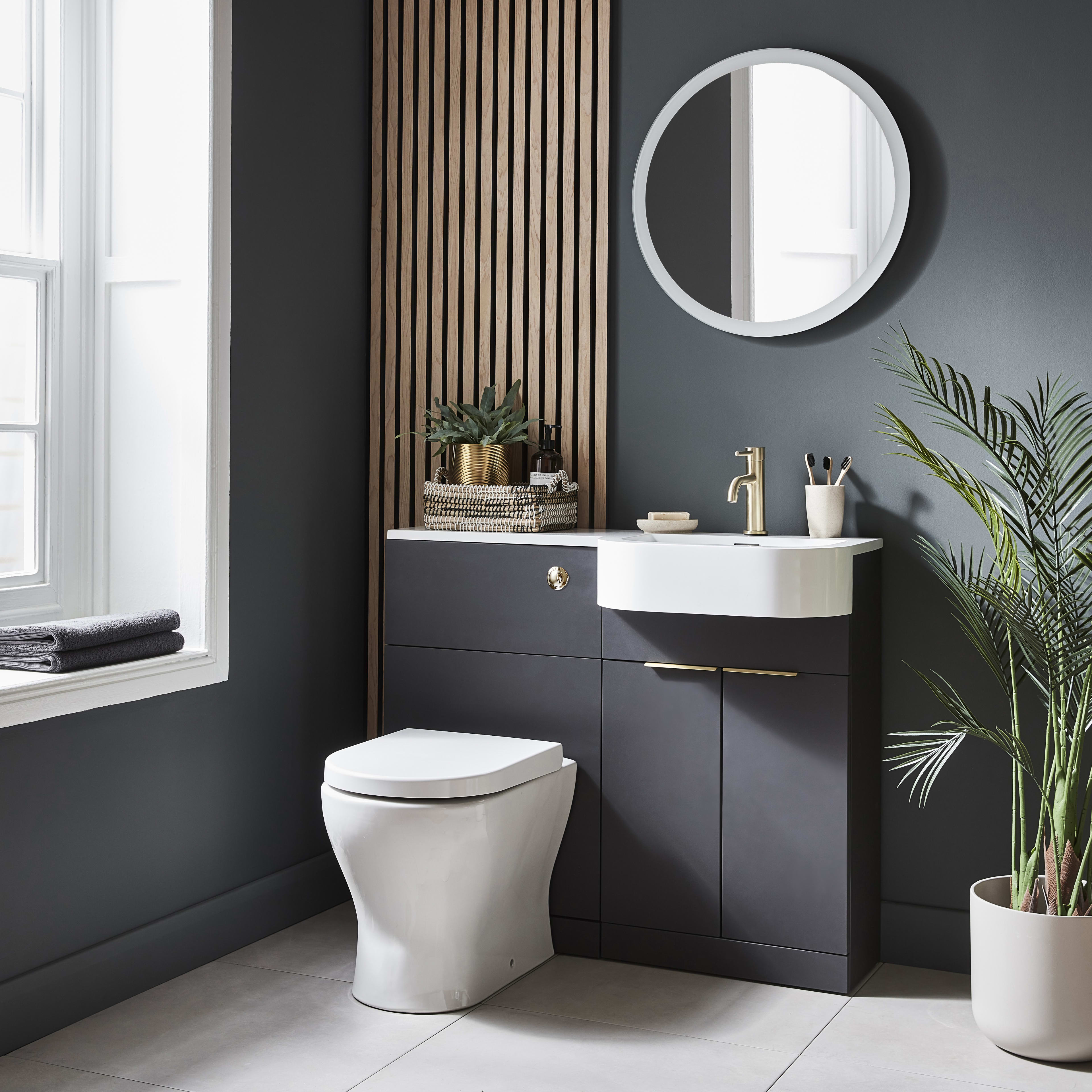 Fusion WC Unit Matt Dark Grey — view 2