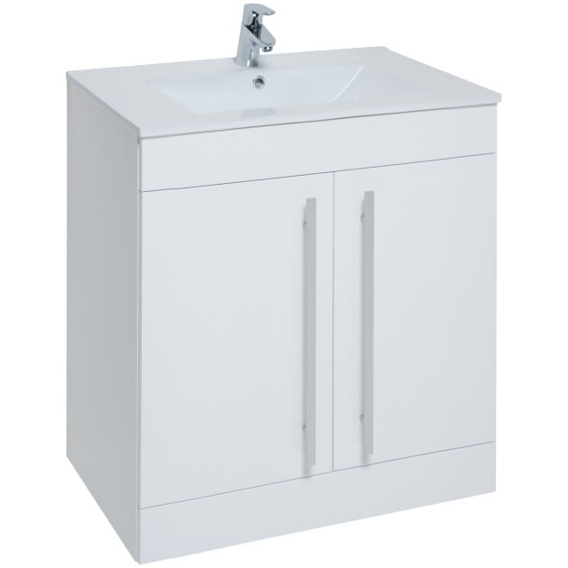 Purity 800mm 2 Door Floor Standing Unit White — view 2