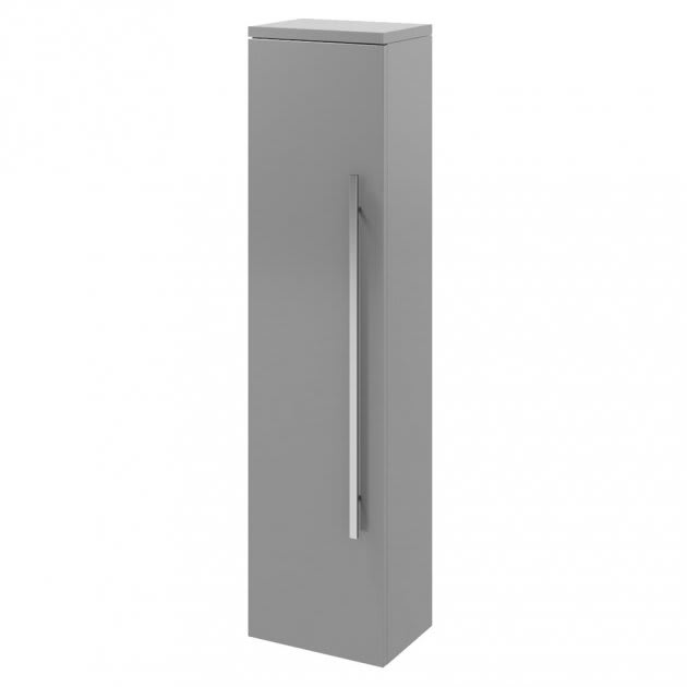 Purity 1400mm Wall Mounted Side Unit Storm Grey Gloss — view 2
