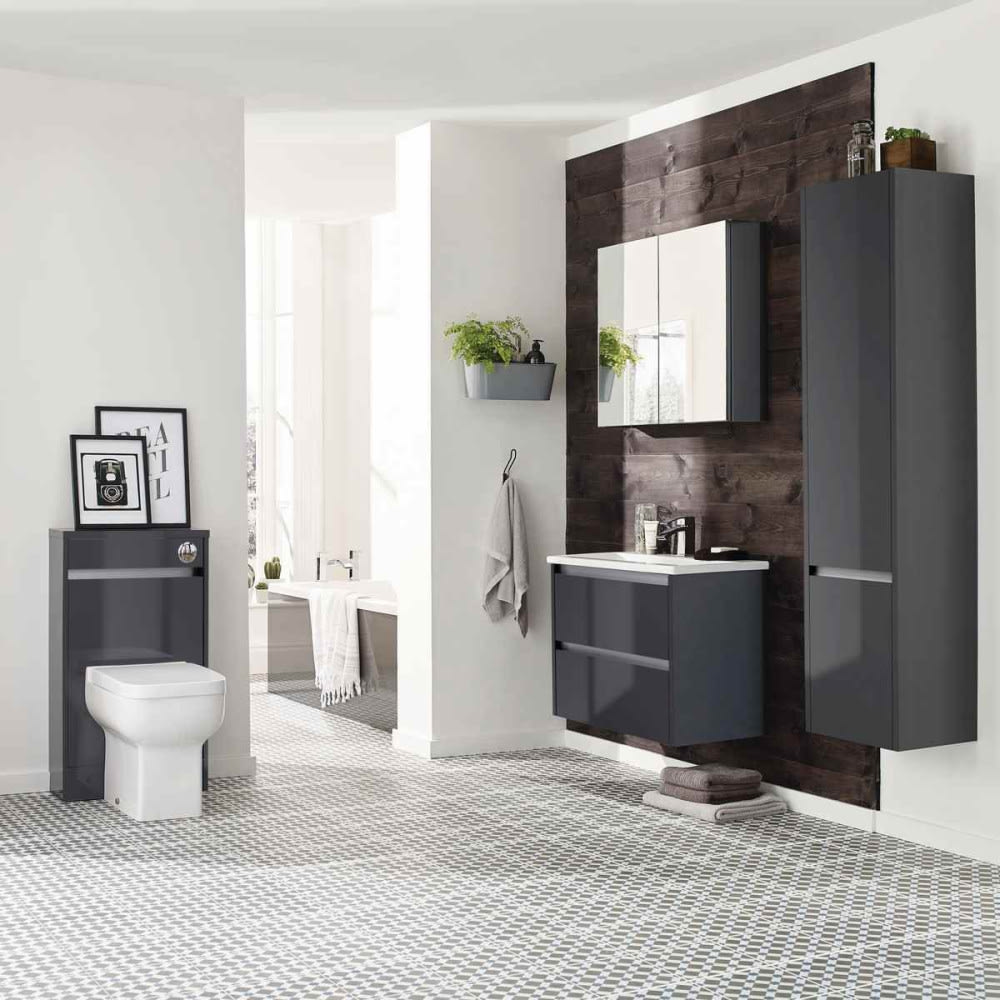 City WC Unit Storm Grey Gloss