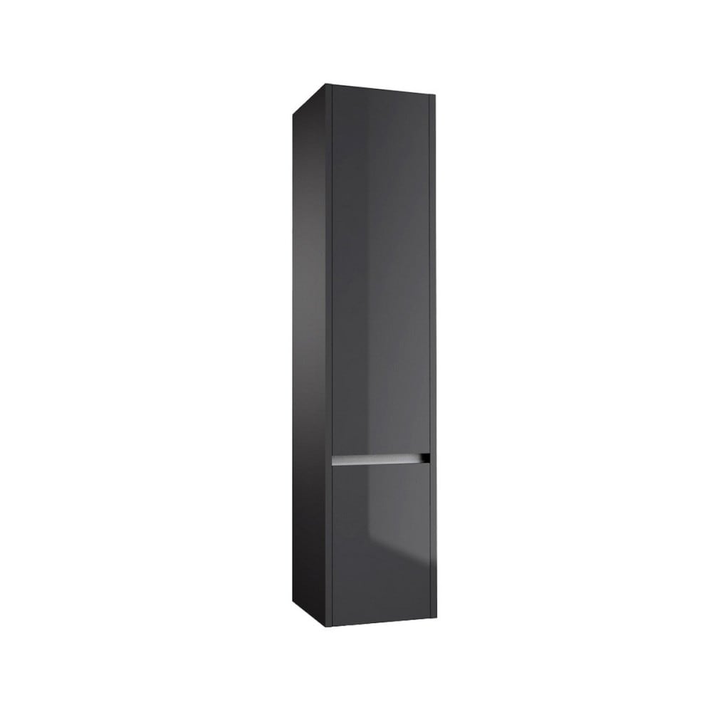 City Wall Mounted Tall Unit Storm Grey Gloss — view 2