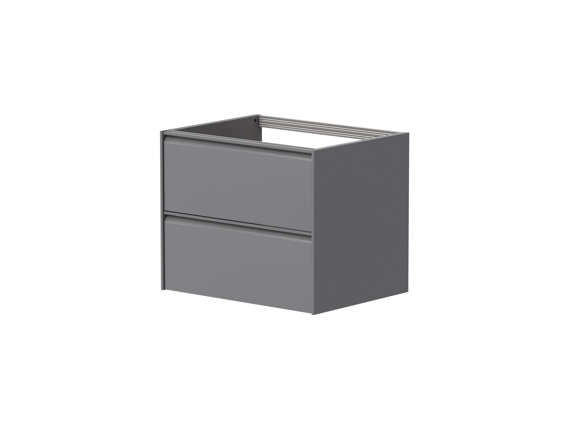 Moon 600mm 2 Drawer Wall Mounted Unit Matt Grey