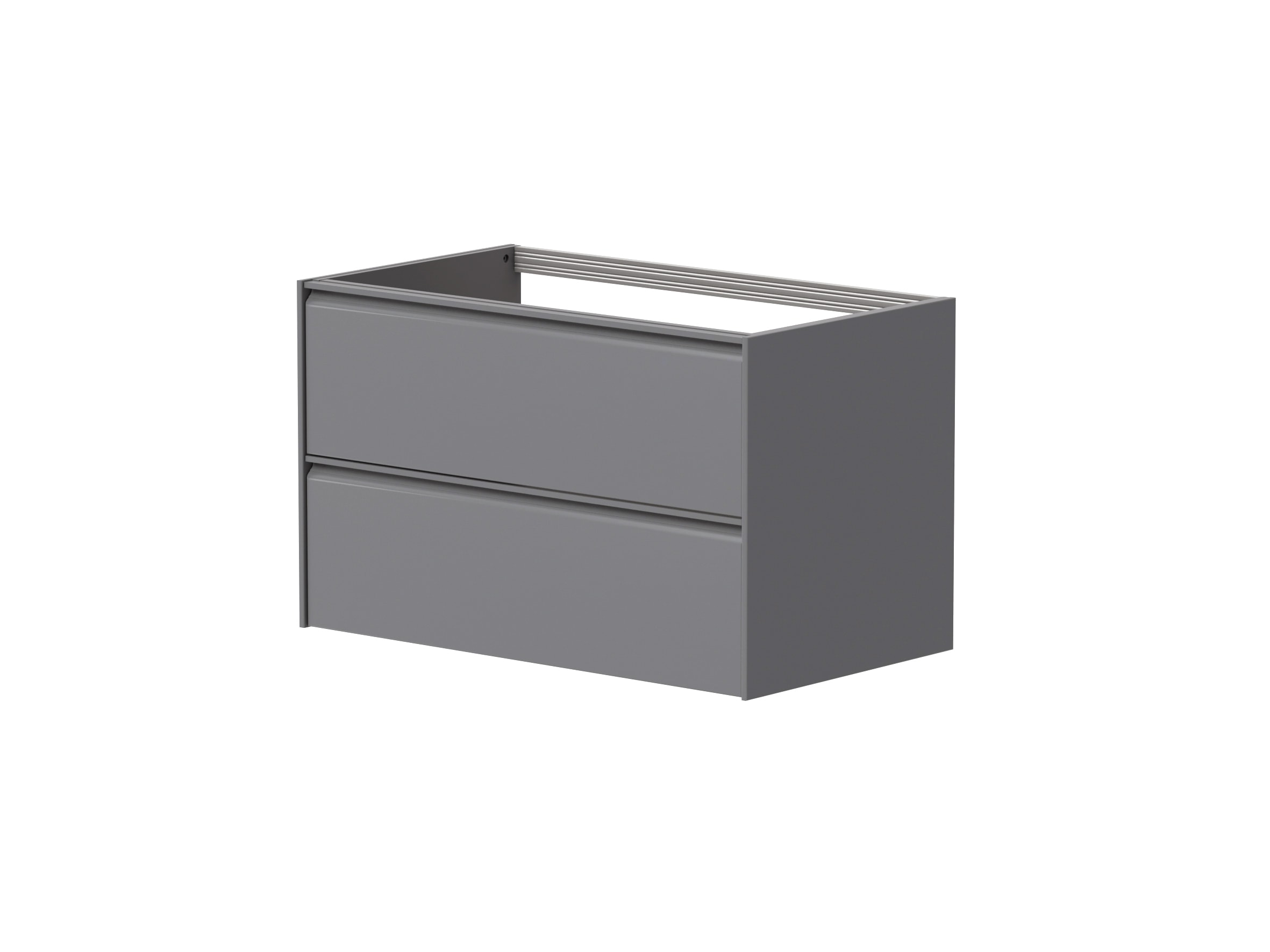 Moon 800mm 2 Drawer Wall Mounted Unit Matt Grey
