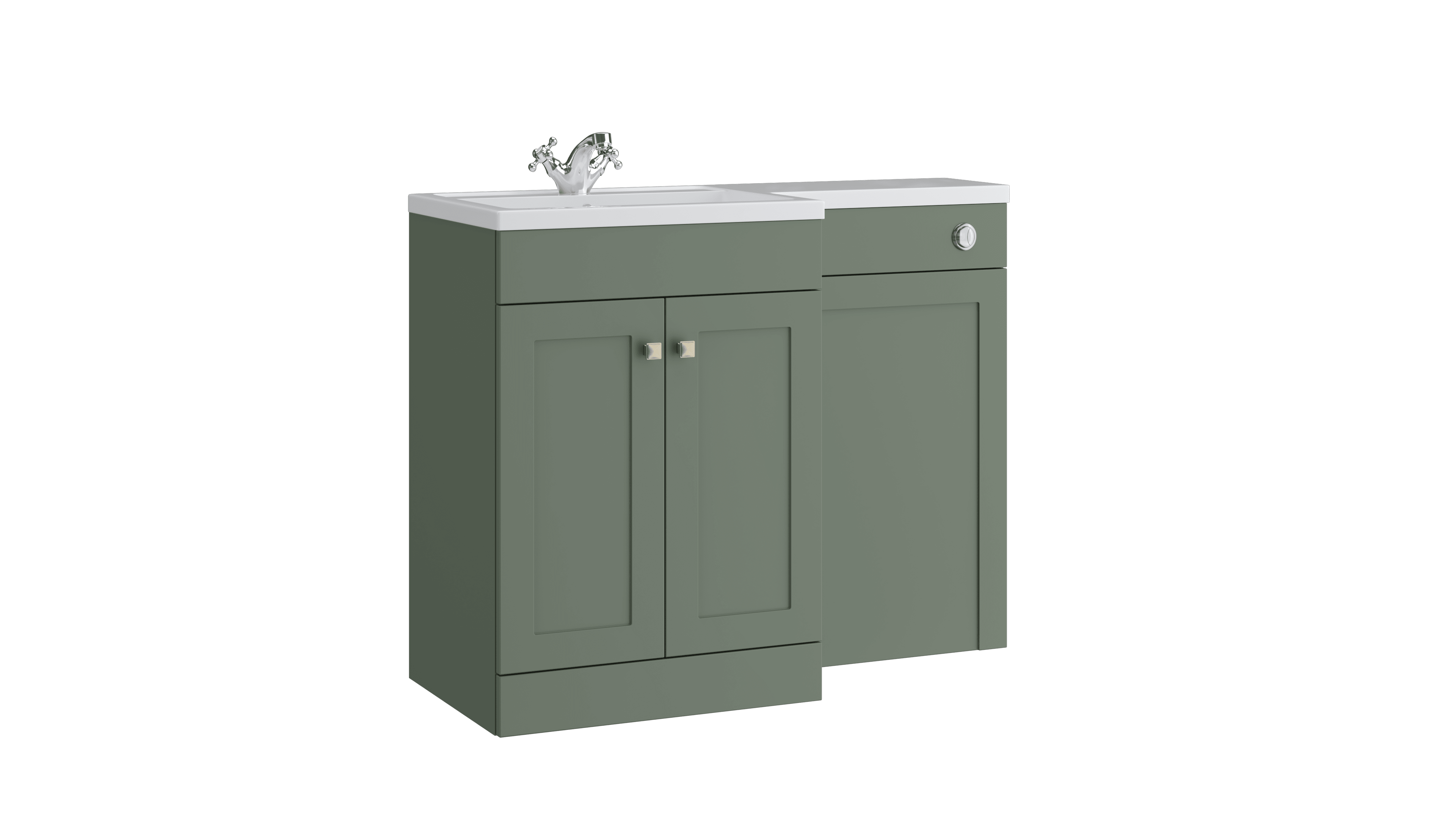 Sanctuary L-Shape WC Unit Corymbia Green