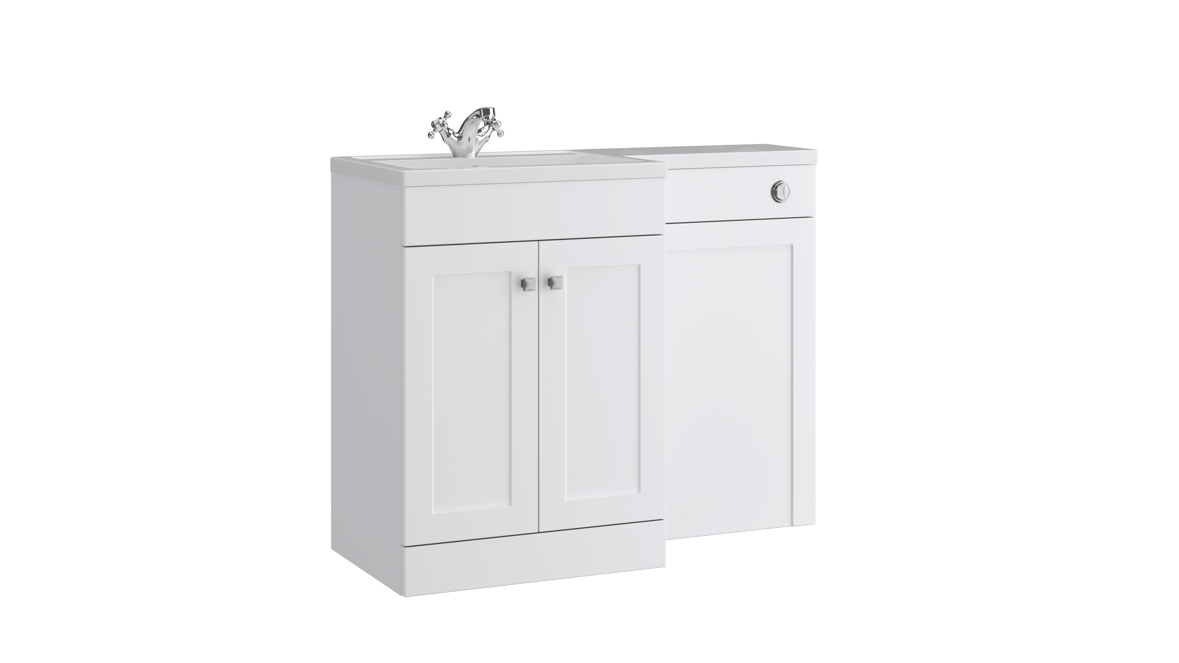 Sanctuary L-Shape WC Unit Matt White