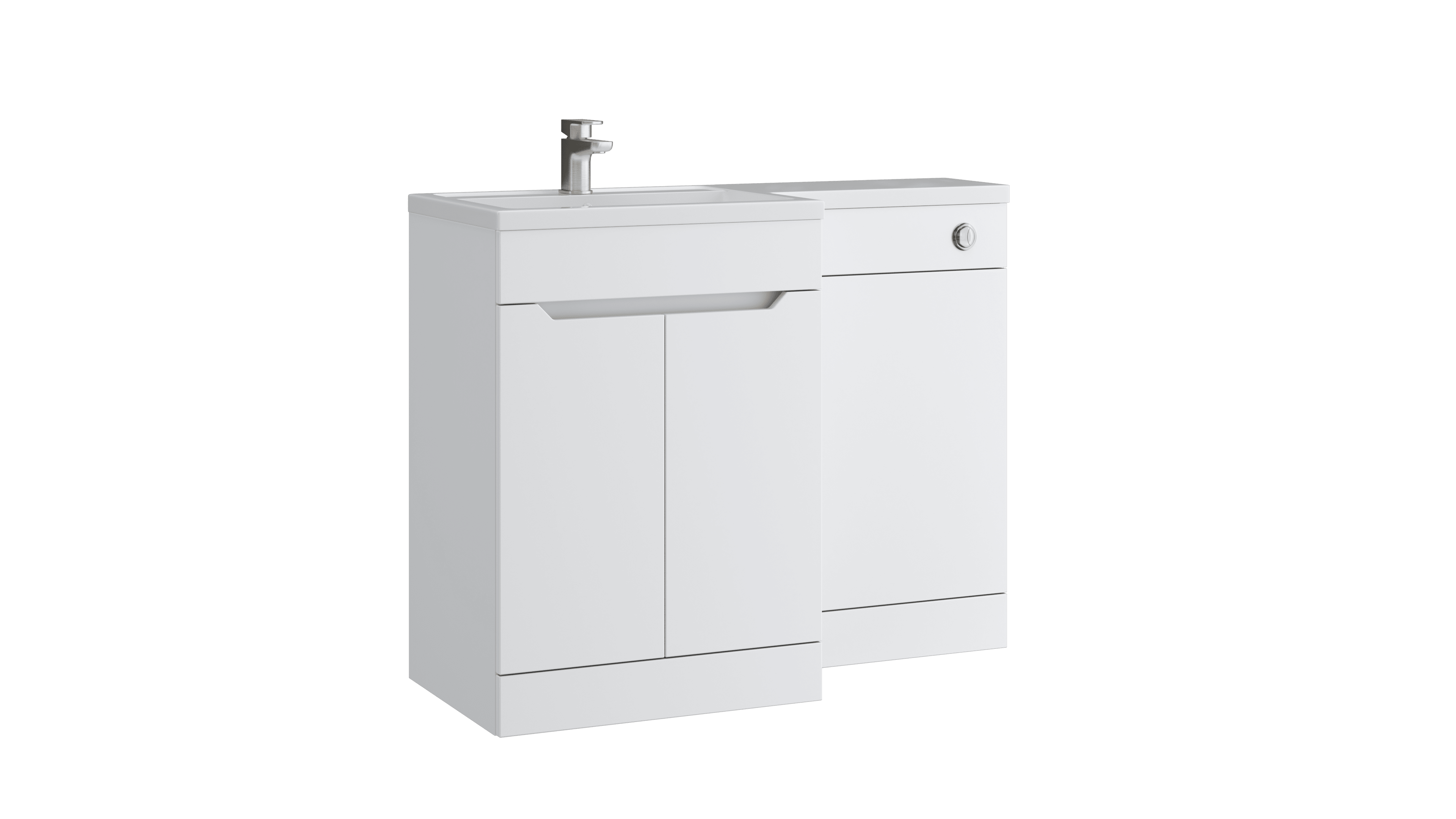 Urban L-Shape WC Unit Matt White