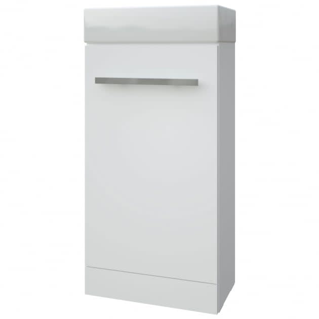 Purity Floor Standing Cloakroom Unit White