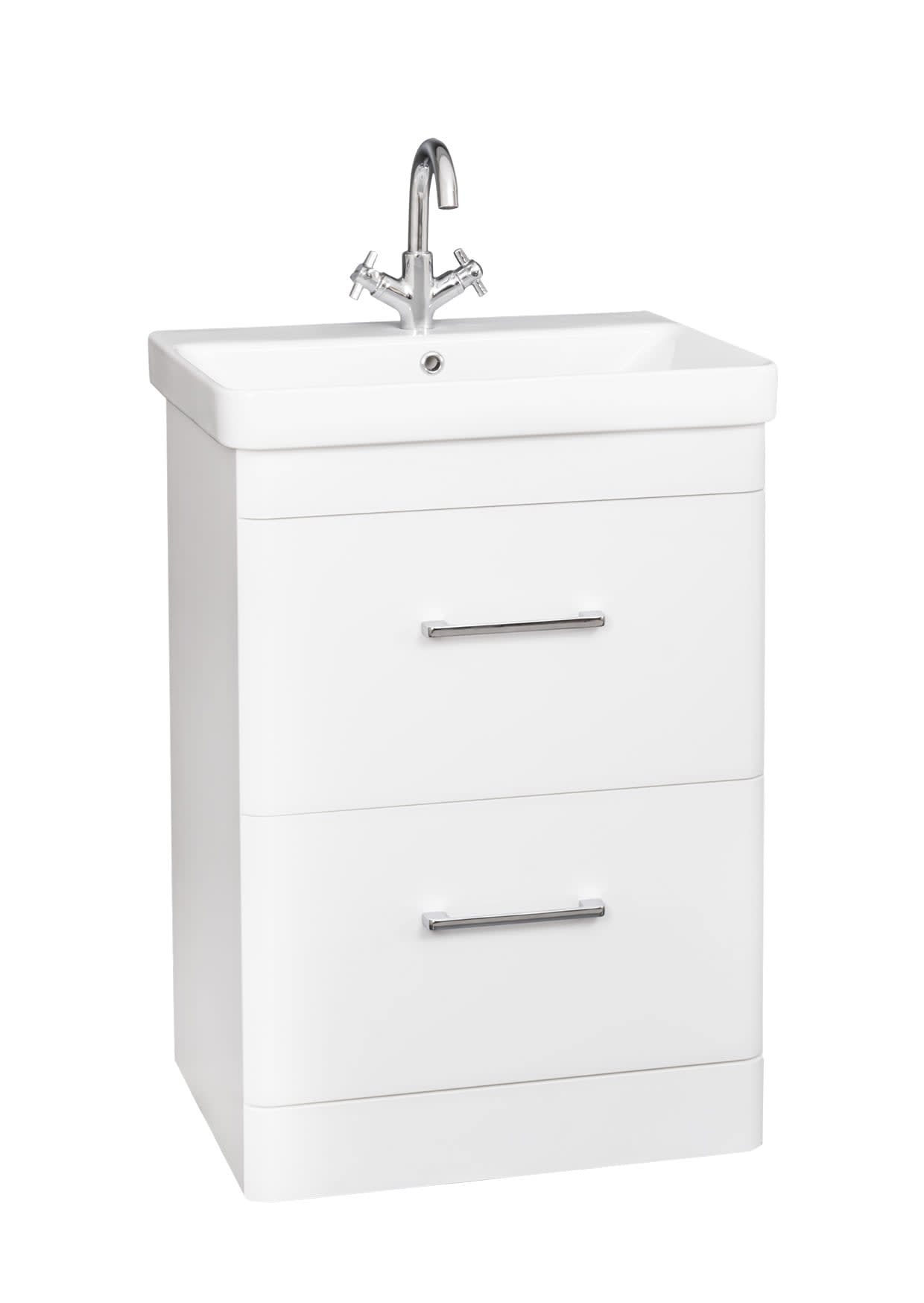 Options 24 600mm 2 Drawer Unit White